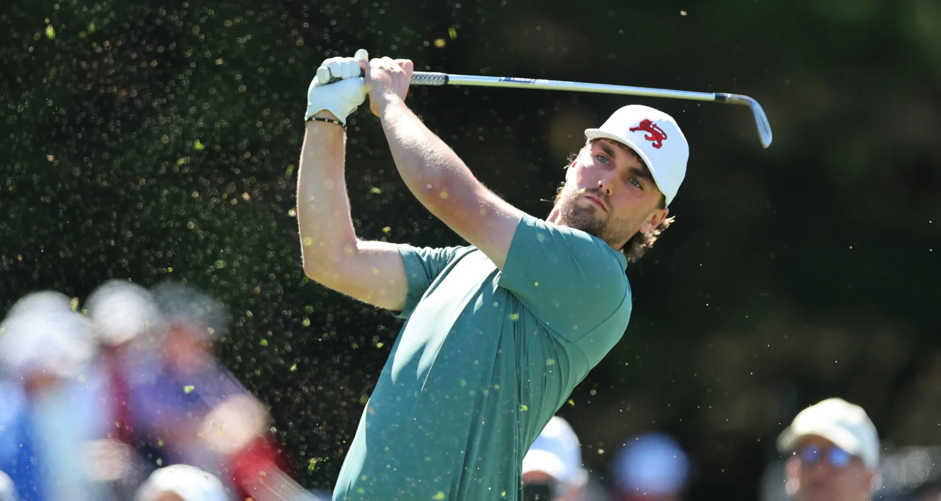 Cameron Adam in action at the 2025 Walker Cup, Cypress Point, USA. September 2025.