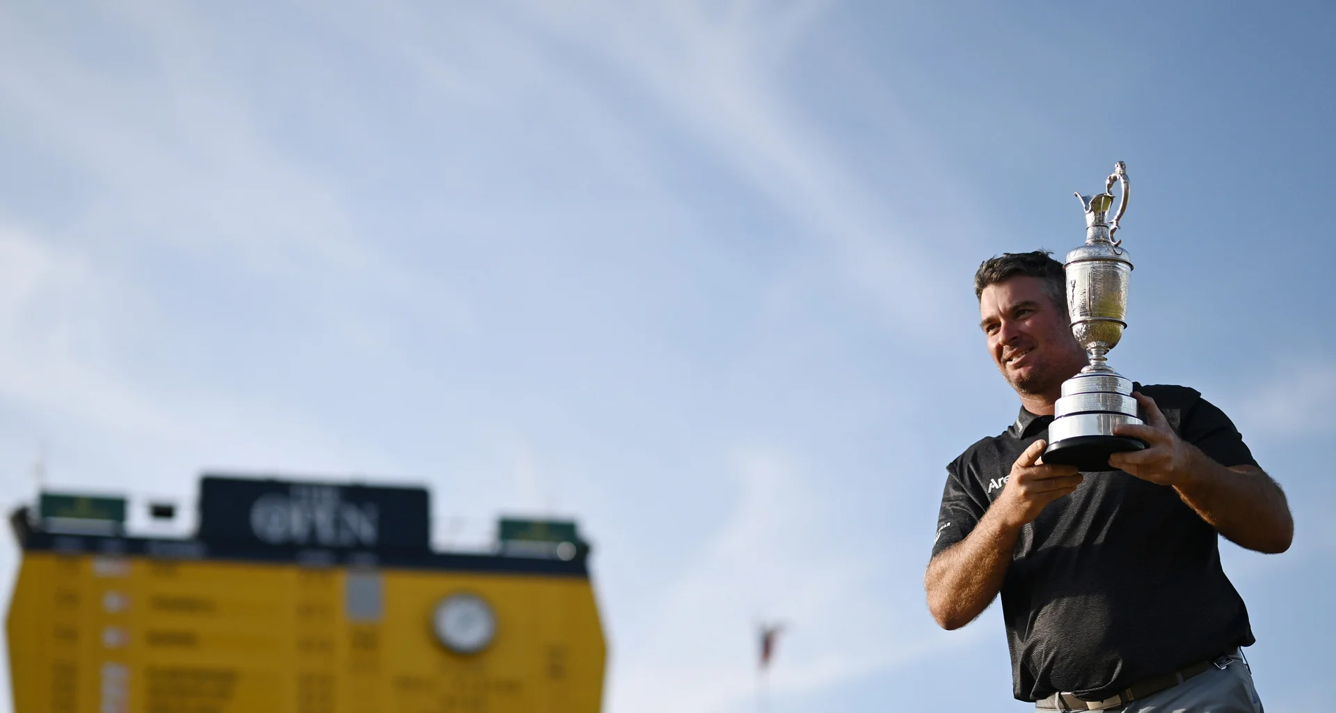 Ryan Fox of New Zealand holds the Claret Jug following victory during Day Four of the The 154th Open Championship at Royal Birkdale.