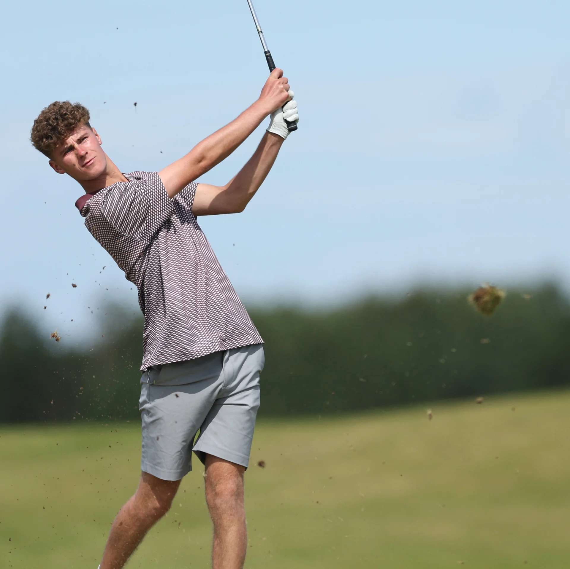 Cole Self of England during day two of The R&A Boys' Amateur Championship at Gailes Links Golf Course.