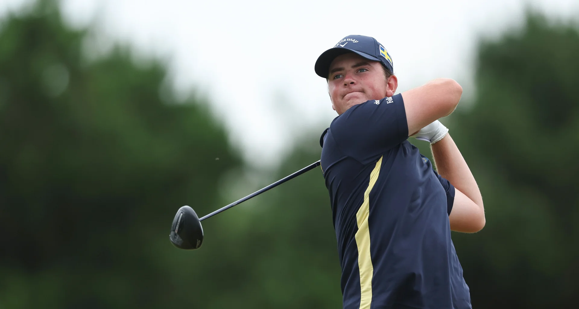 Ludwig Libera in action during the 2026 Boys' Amateur Championship at Gailes Links.