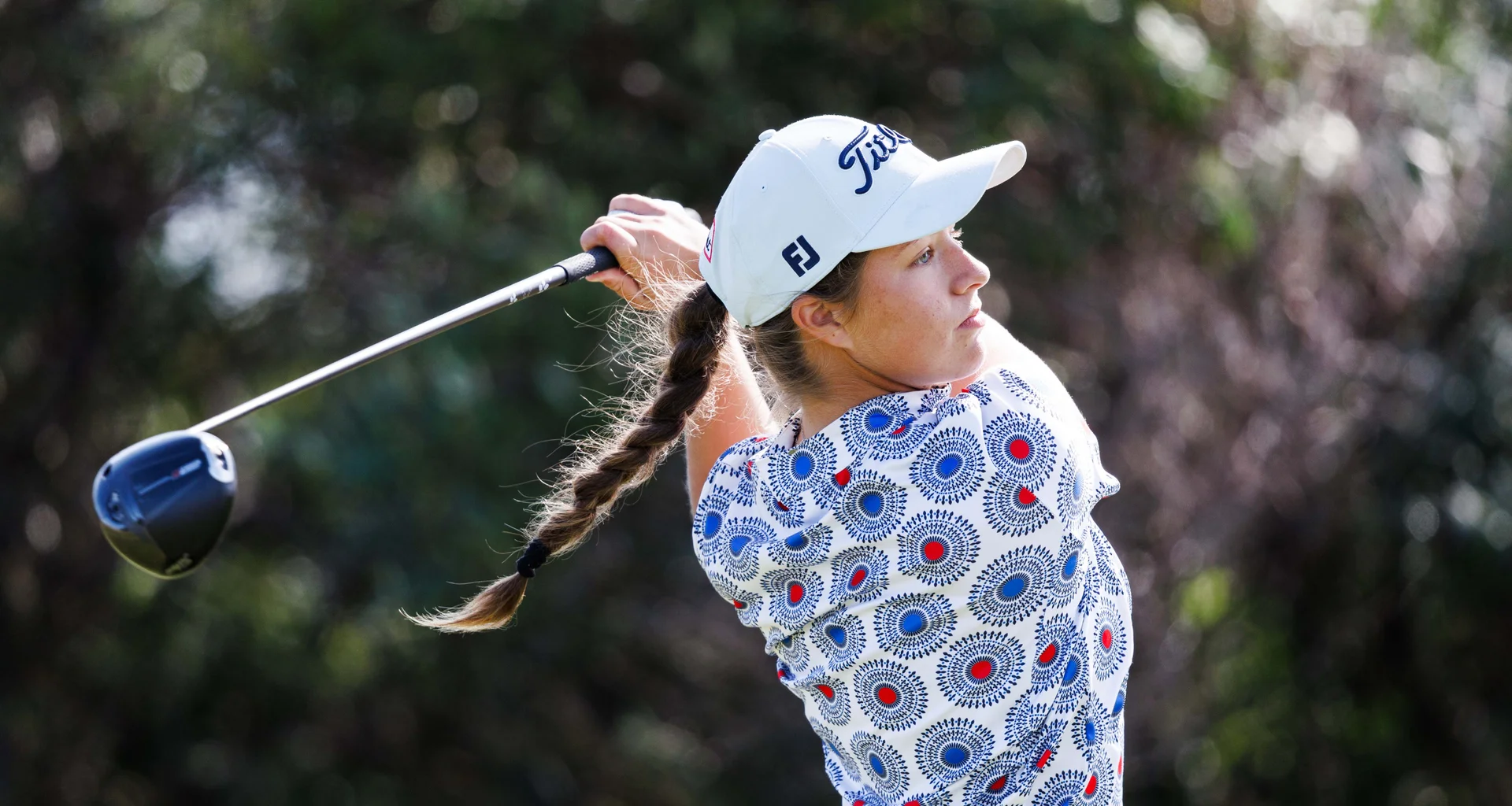 Lisa Coetzer of South Africa plays a tee shot during Day Five of the R&A Girls' Amateur Championship at Craigielaw.