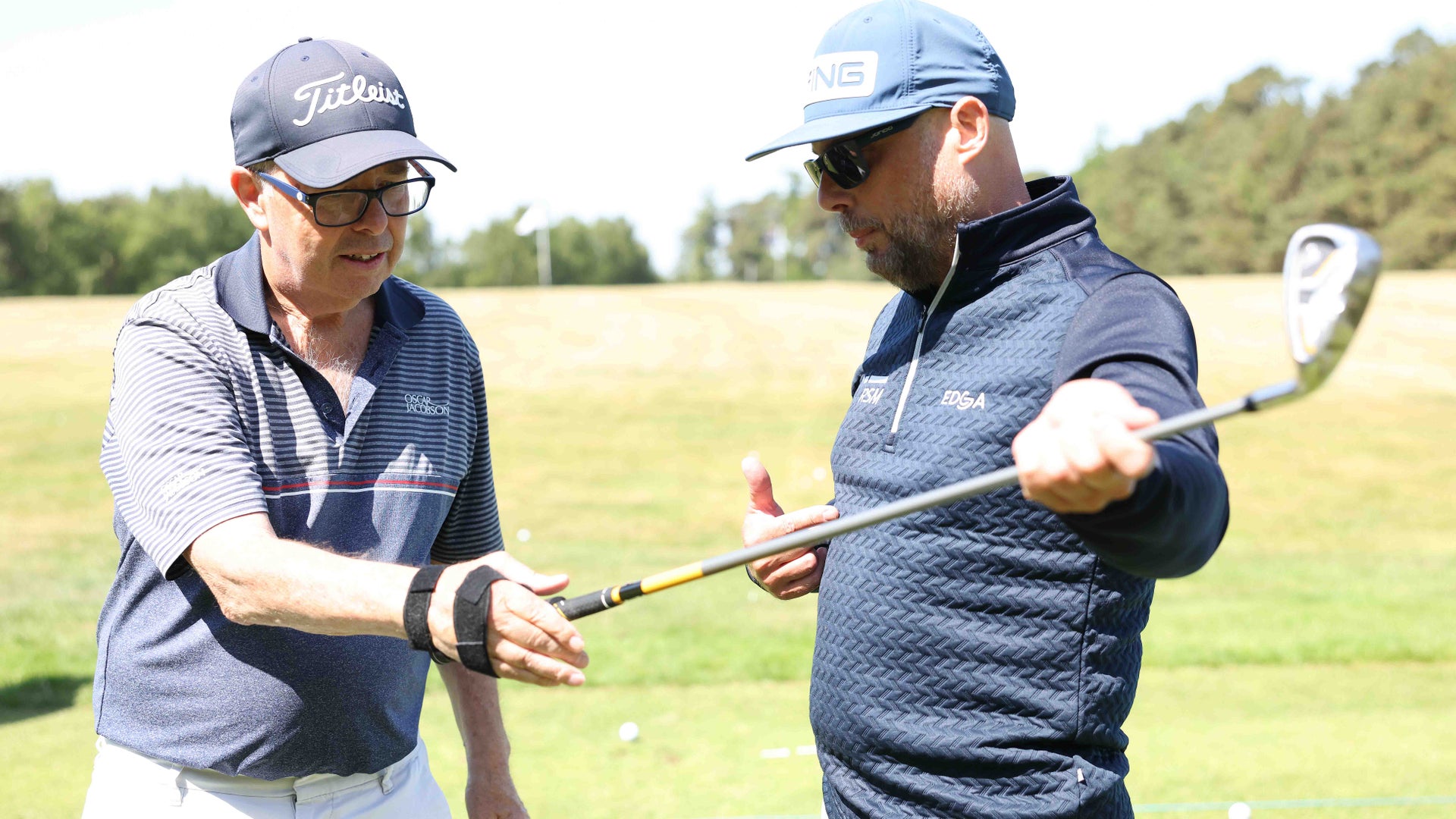 Martin Lindquist was fitted with an innovative new device, designed to improve access to golf for those with arthritis, by PGA professional coach and EDGA’s Head of Instruction and Education, Mark Taylor.