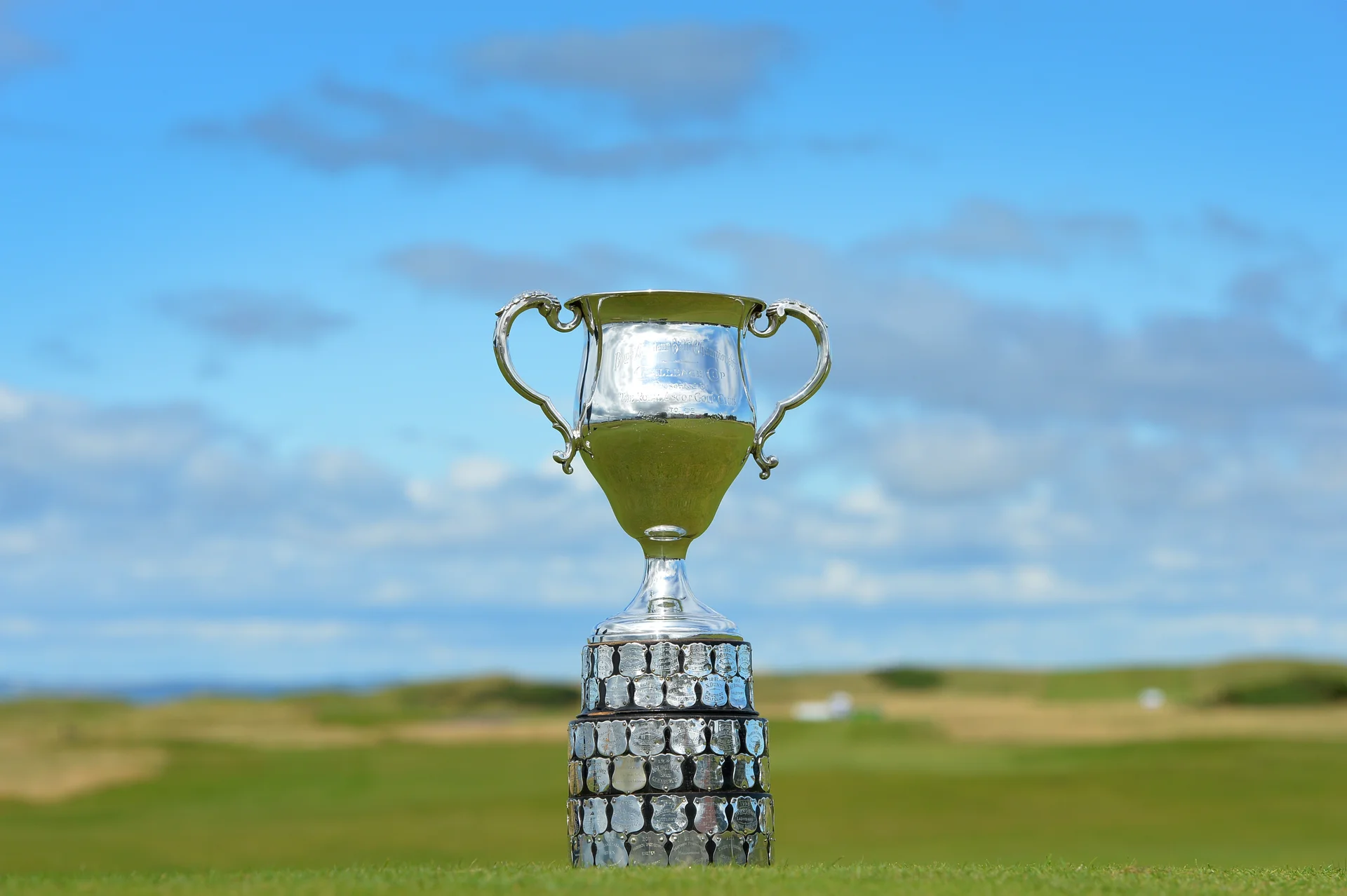 Trophy on a golf course