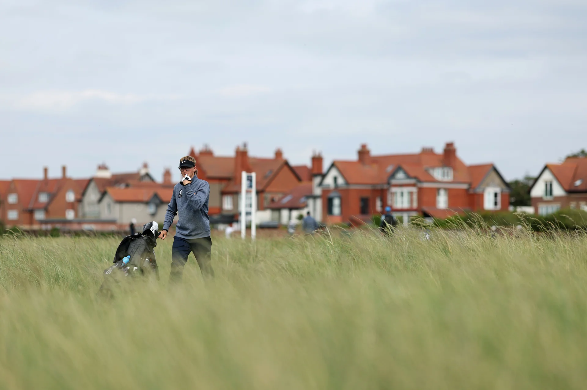 Richard Teder in action during the 2026 Amateur Championship.