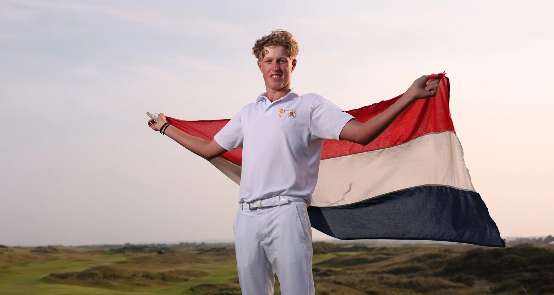 Guus Lafeber celebrates after winning the Boys' Amateur Championship at County Louth.