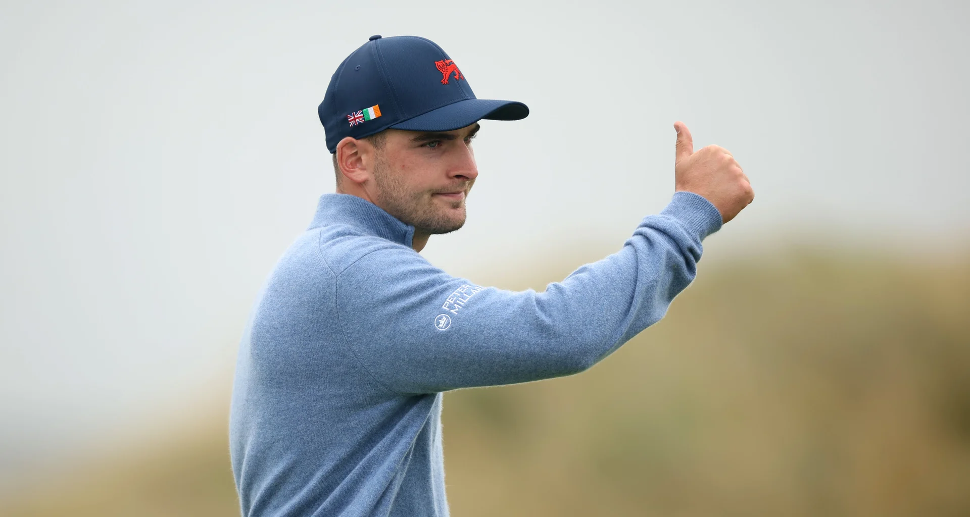 Jack Whaley in action at Lahinch during the 2026 Walker Cup.