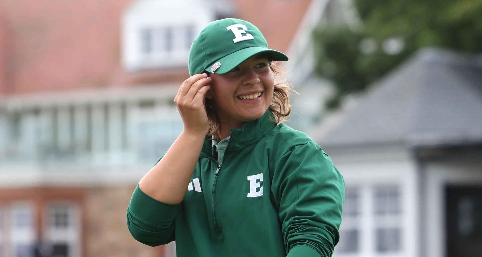 Savannah De Bock of Belgium reacts during the Quarter Finals of the 2026 Women's Amateur Championship at Muirfield.