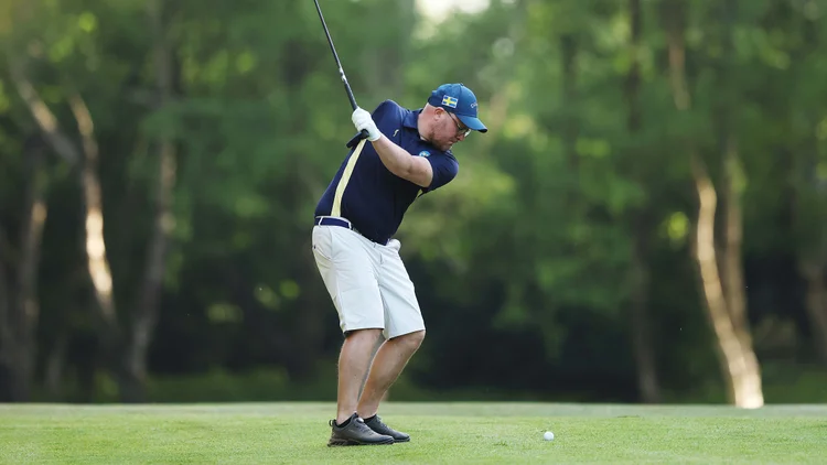 Marcus Malo in action during day two of The G4D Open. 17 May 2025.