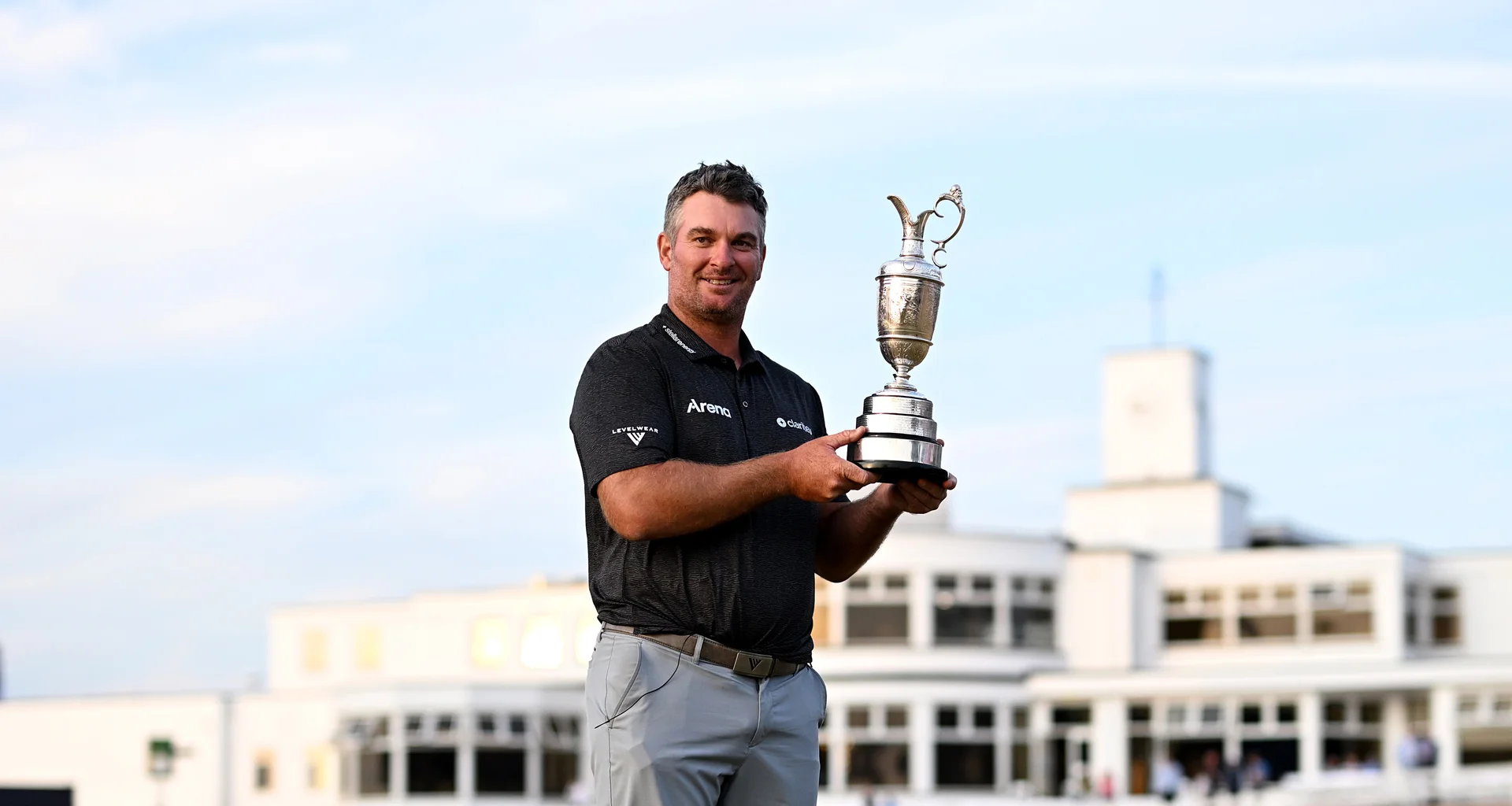 Ryan Fox celebrates with the Claret Jug after winning The 154th Open.
