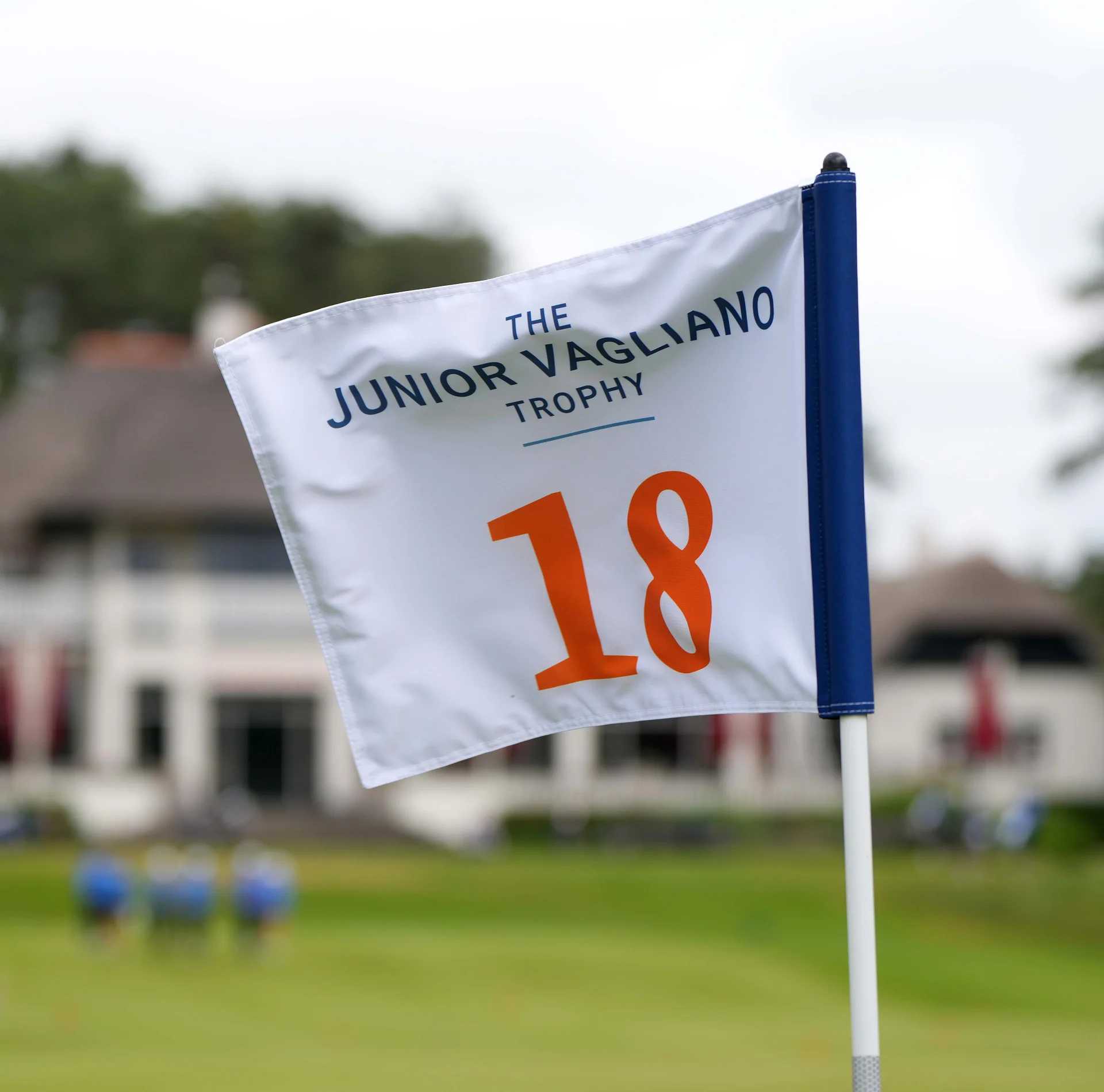 An 18th pin flag at the Junior Vagliano Trophy.