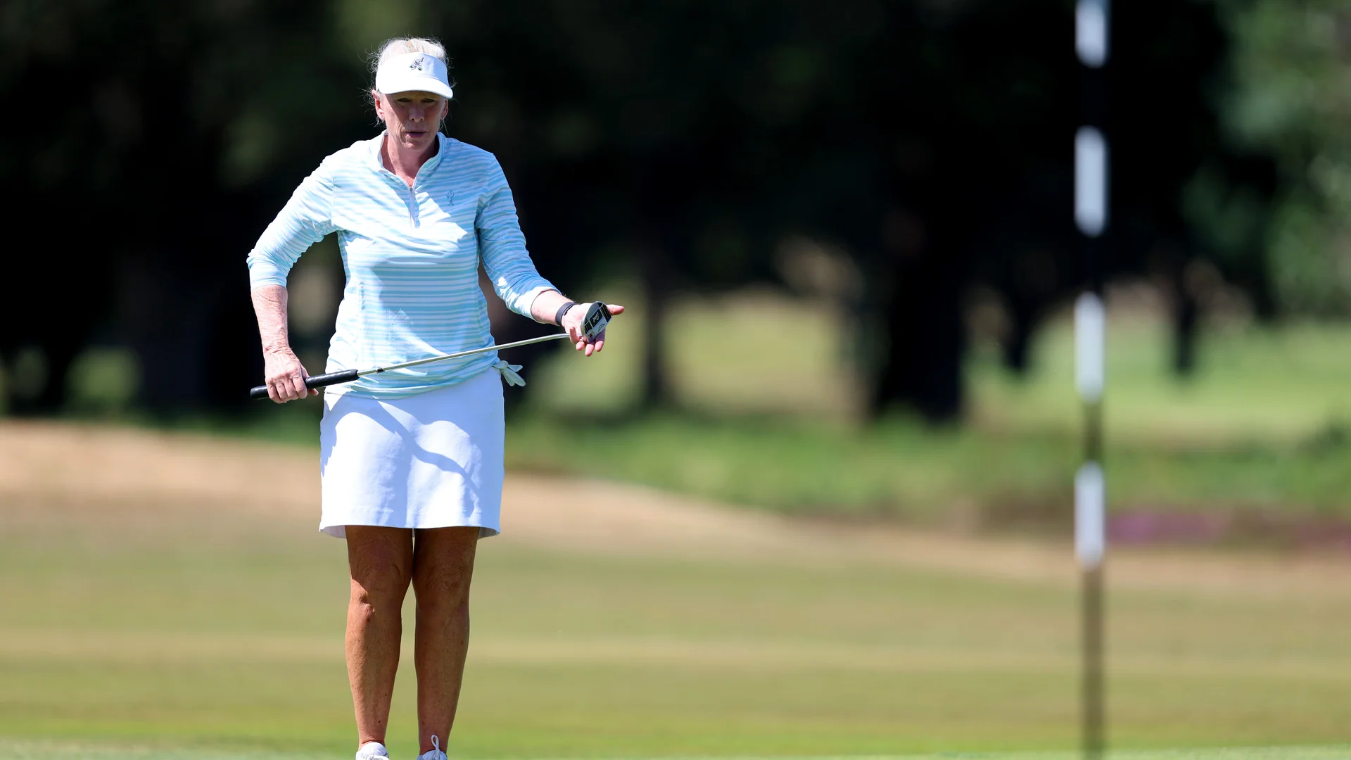Kathy Hartwiger won The Women's Senior Amateur Championship at Walton Heath.