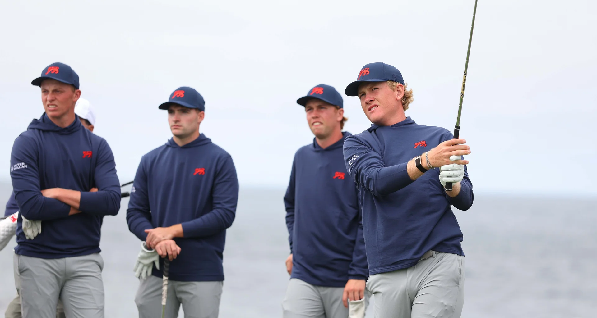 The GB&I team during practice ahead of the Walker Cup at Cypress Point.