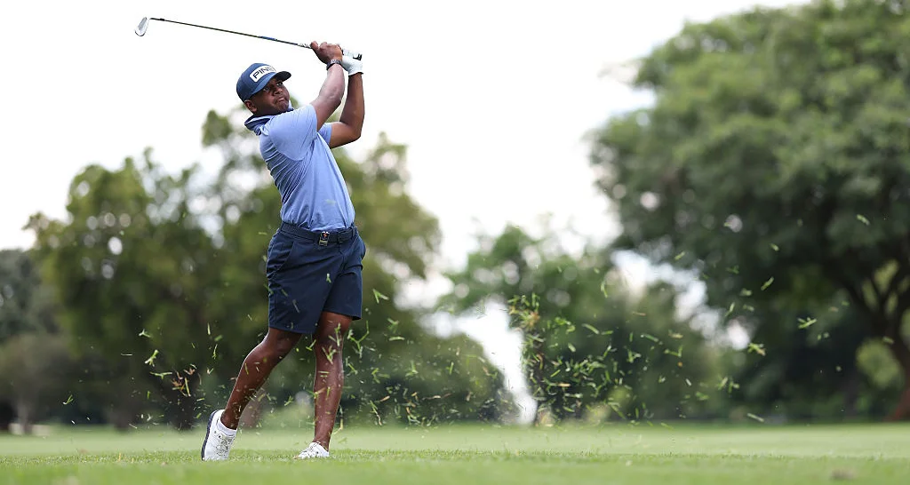 Astin Wade Arthur of South Africa during a practice round ahead of The Africa Amateur Championship at Royal Johannesburg