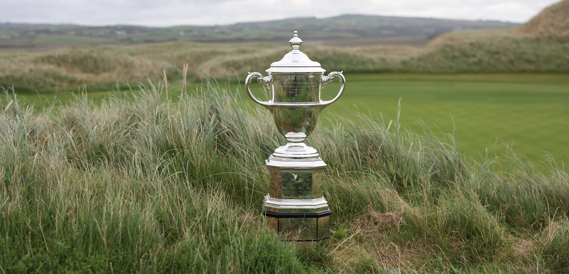 A general view of The Walker Cup Trophy prior to the Walker Cup at Lahinch Golf Club.