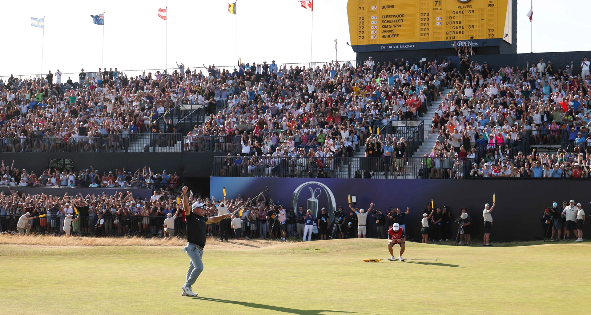 Ryan Fox celebrates after winning The 154th Open at Royal Birkdale.
