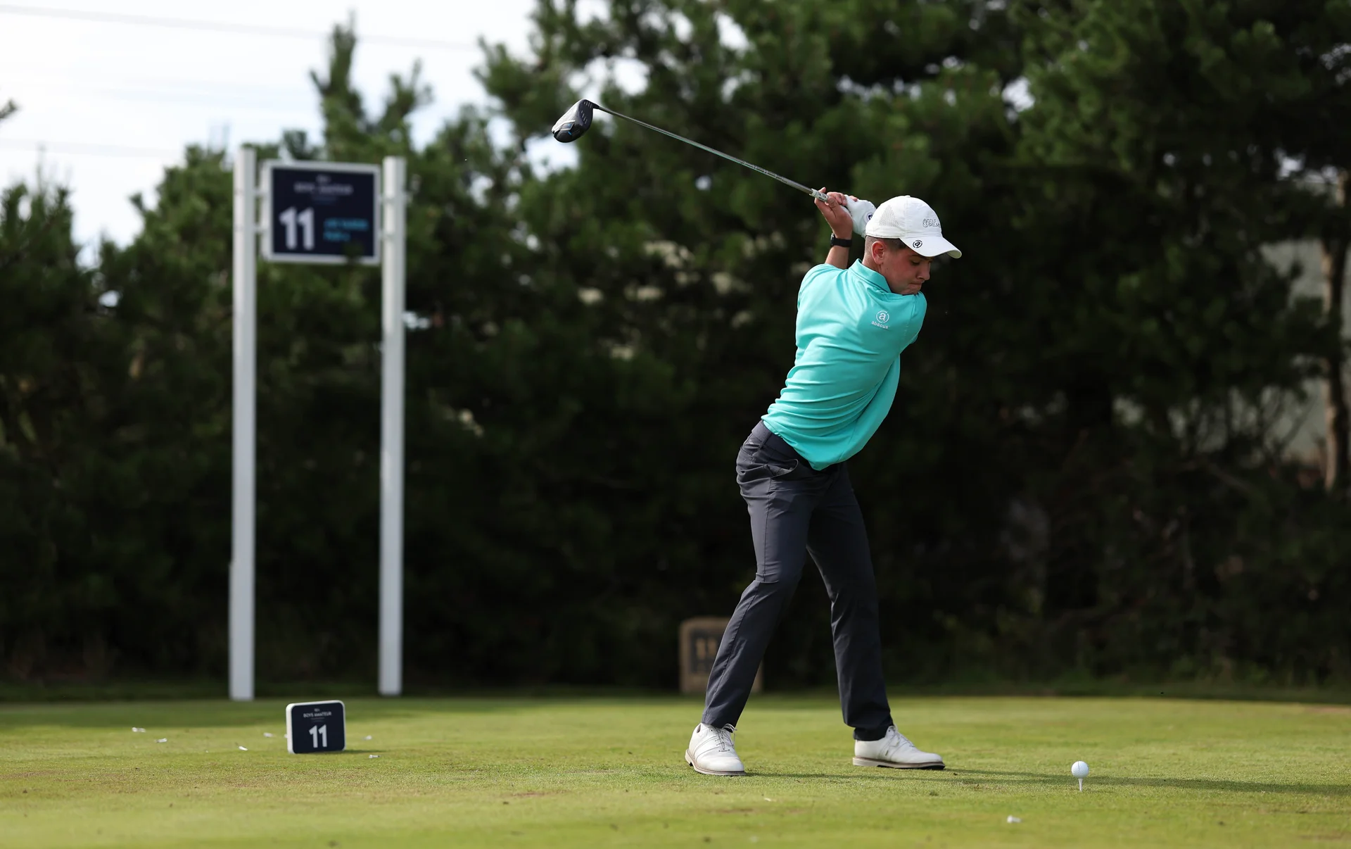 John William Burke of Ireland during day two of The R&A Boys' Amateur Championship at Gailes Links Golf Course.
