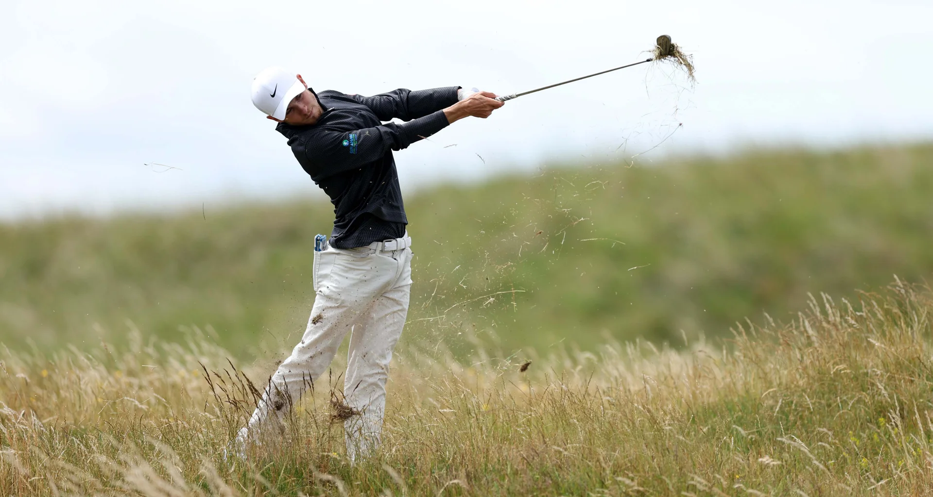 Connor Graham in action during the 2026 Amateur Championship.