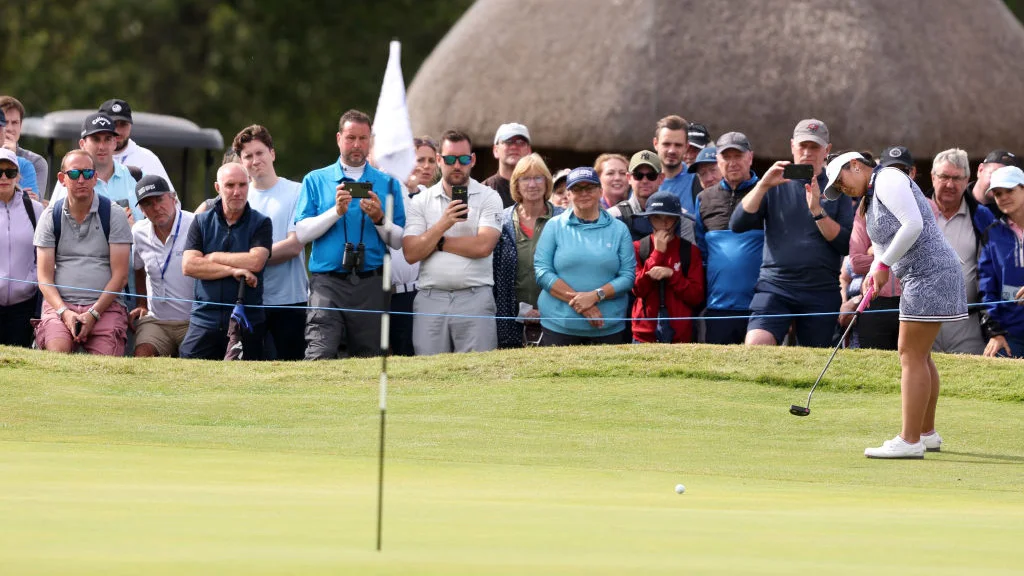 Lilia Vu in action at the AIG Women's Open at Walton Heath.