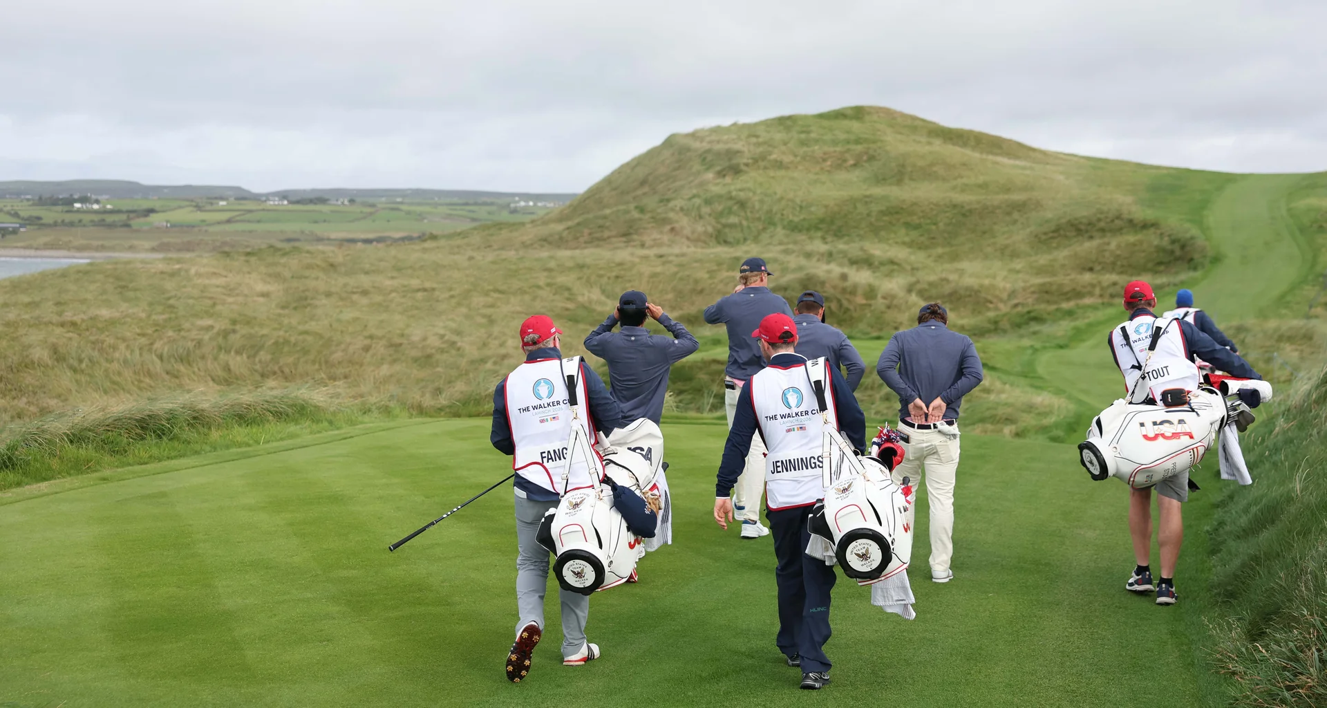 USA team during practice for The Walker Cup at Lahinch.