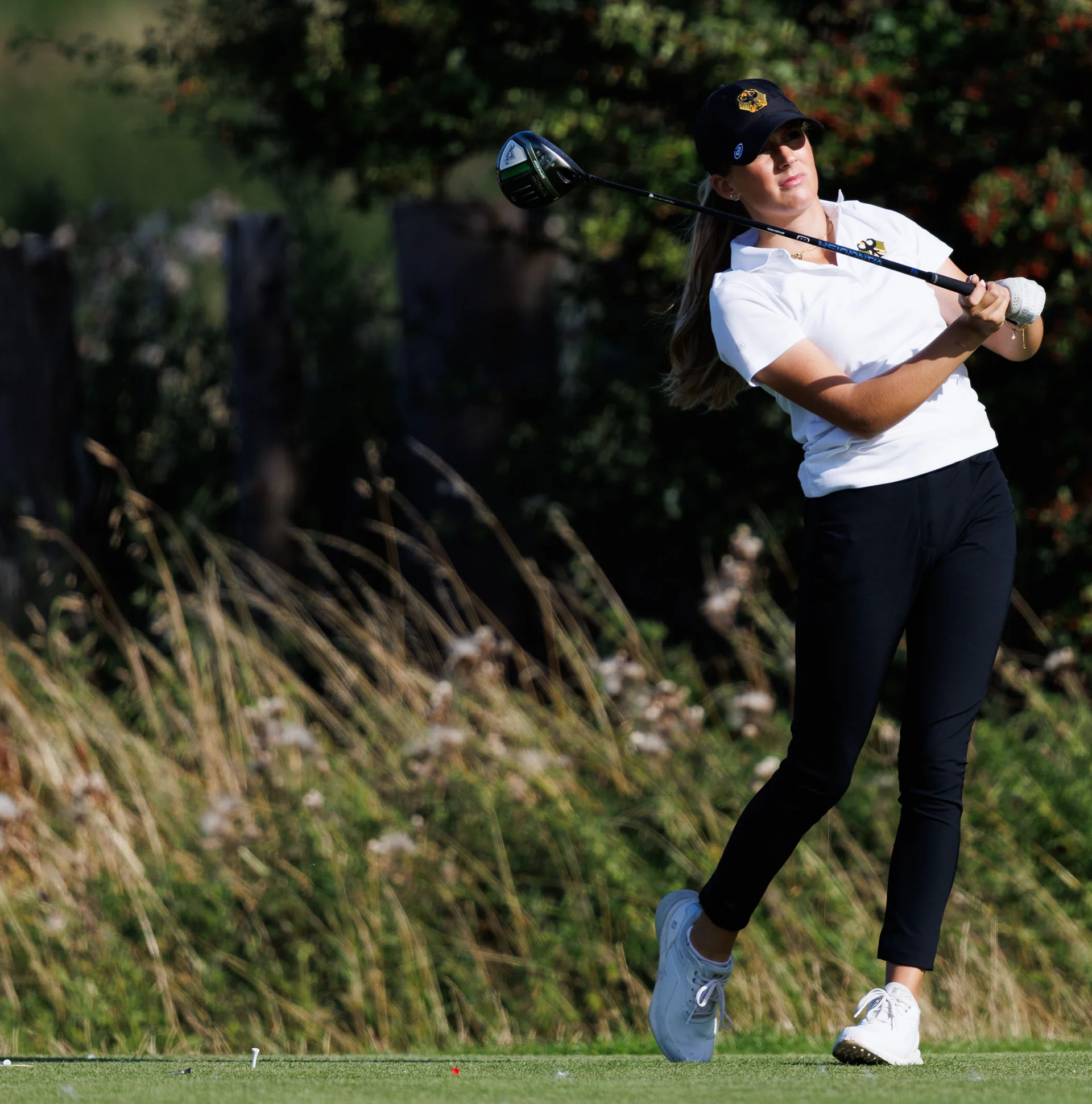  Lena Geier in action during the 2026 Girls' Amateur Championship at Craigielaw.