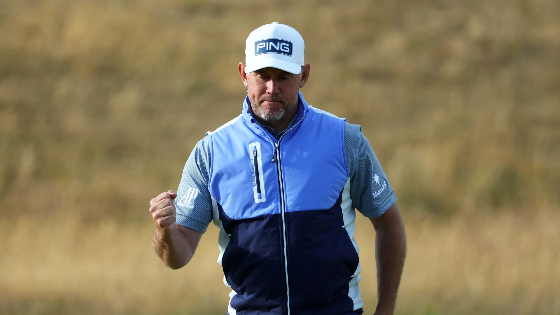 Lee Westwood in action at The 150th Open.