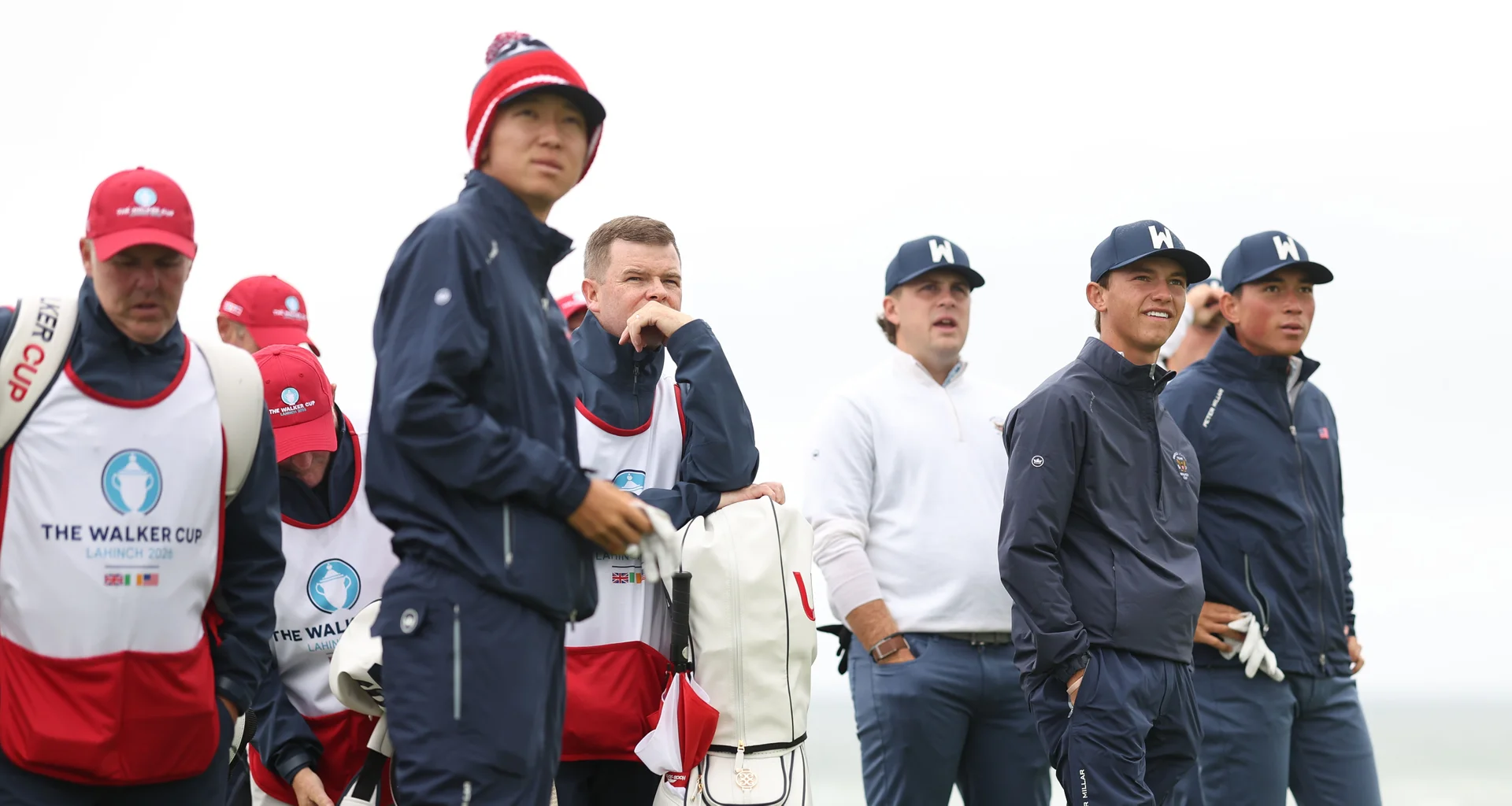 The USA team during practice for the 2026 Walker Cup at Lahinch.