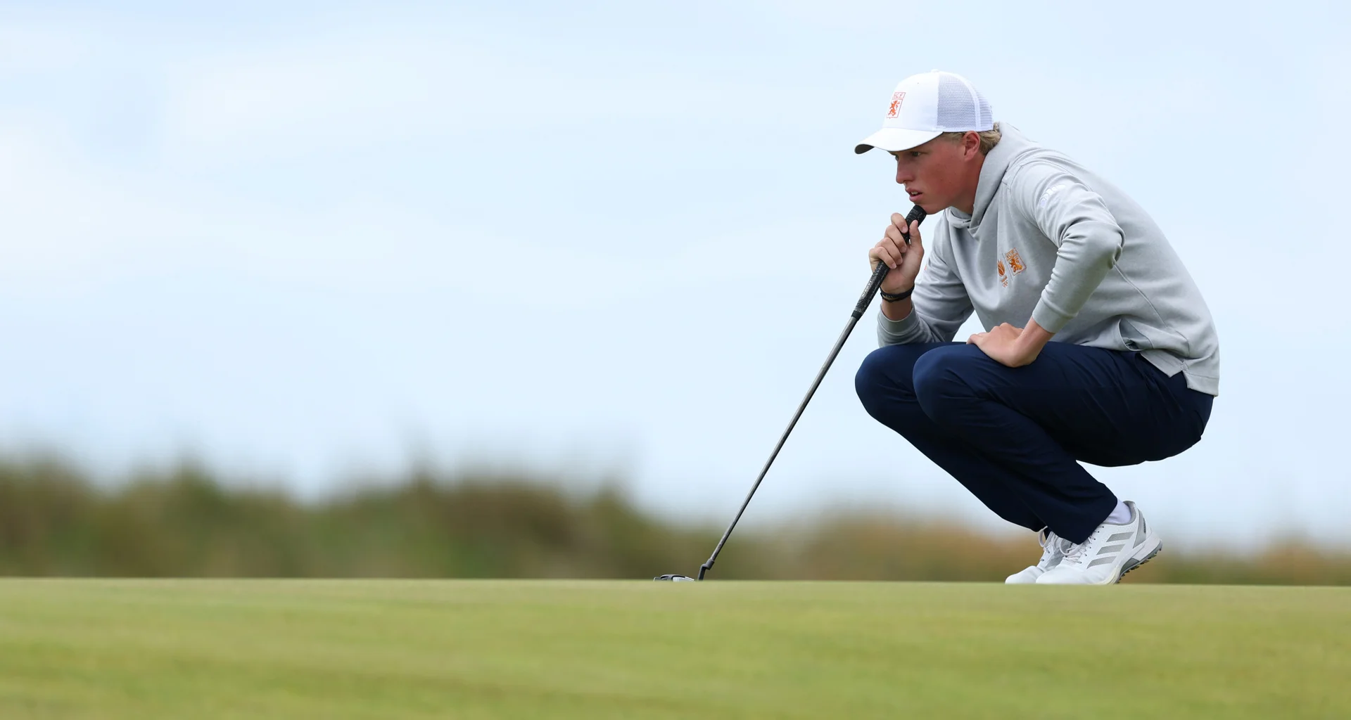 Guus Lafeber in action during the 2026 Amateur Championship.