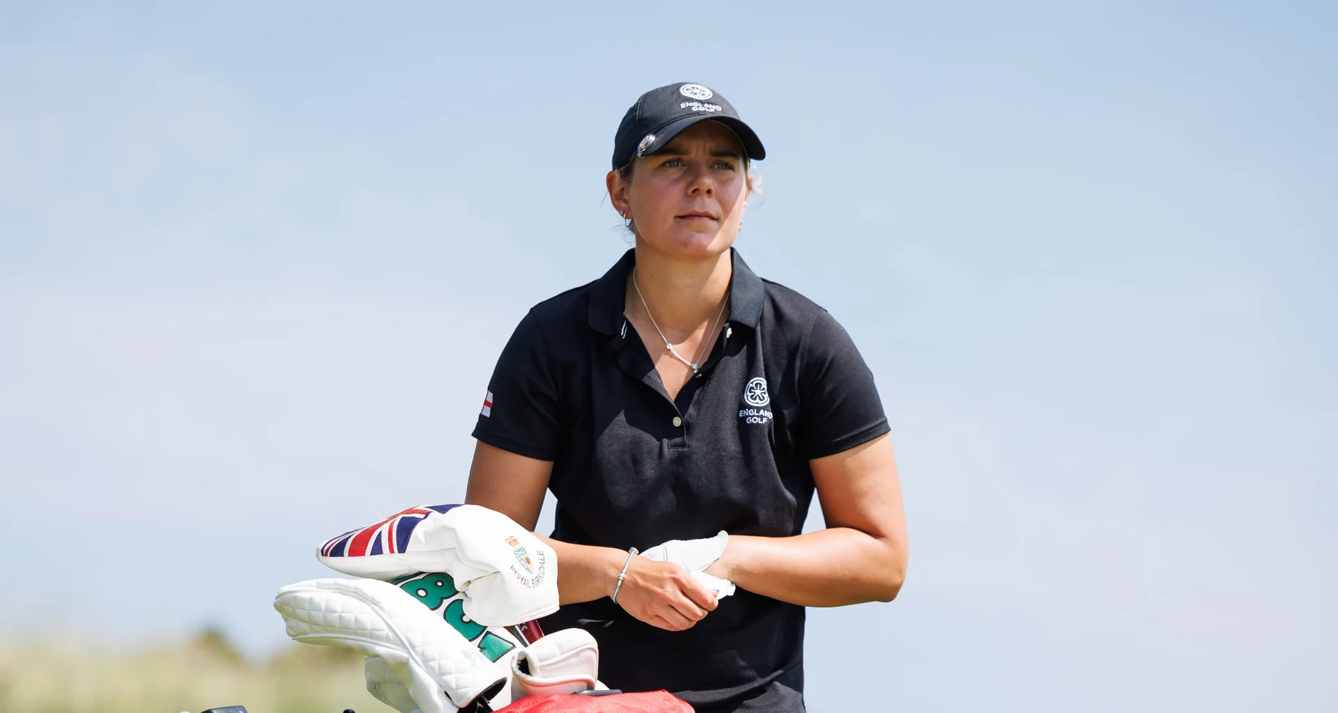 Lily Hirst of England looks on during Day Two of the 2026 Women's Amateur Championship at Muirfield.