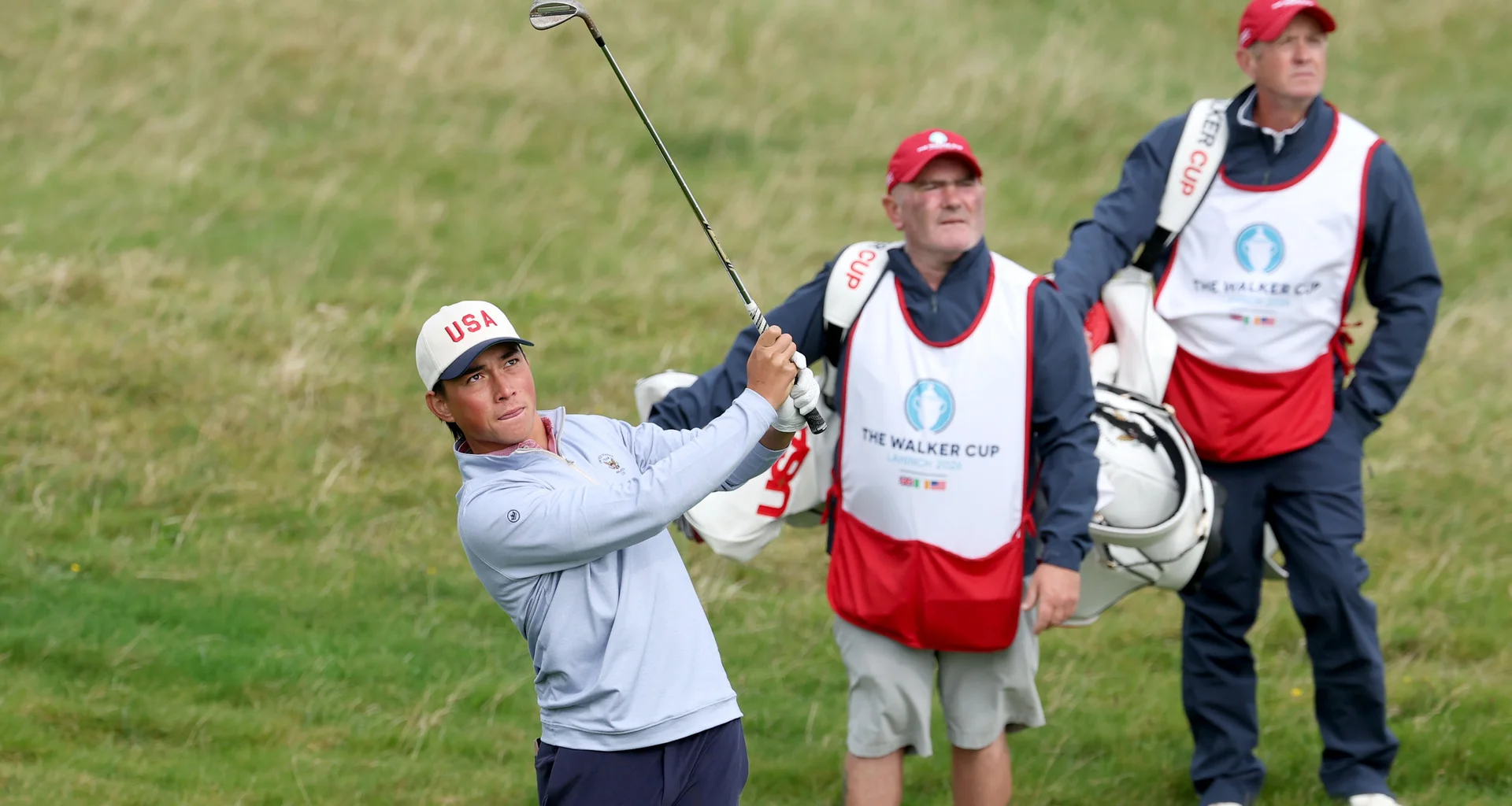 Kihei Akina during practice for the 2026 Walker Cup at Lahinch.