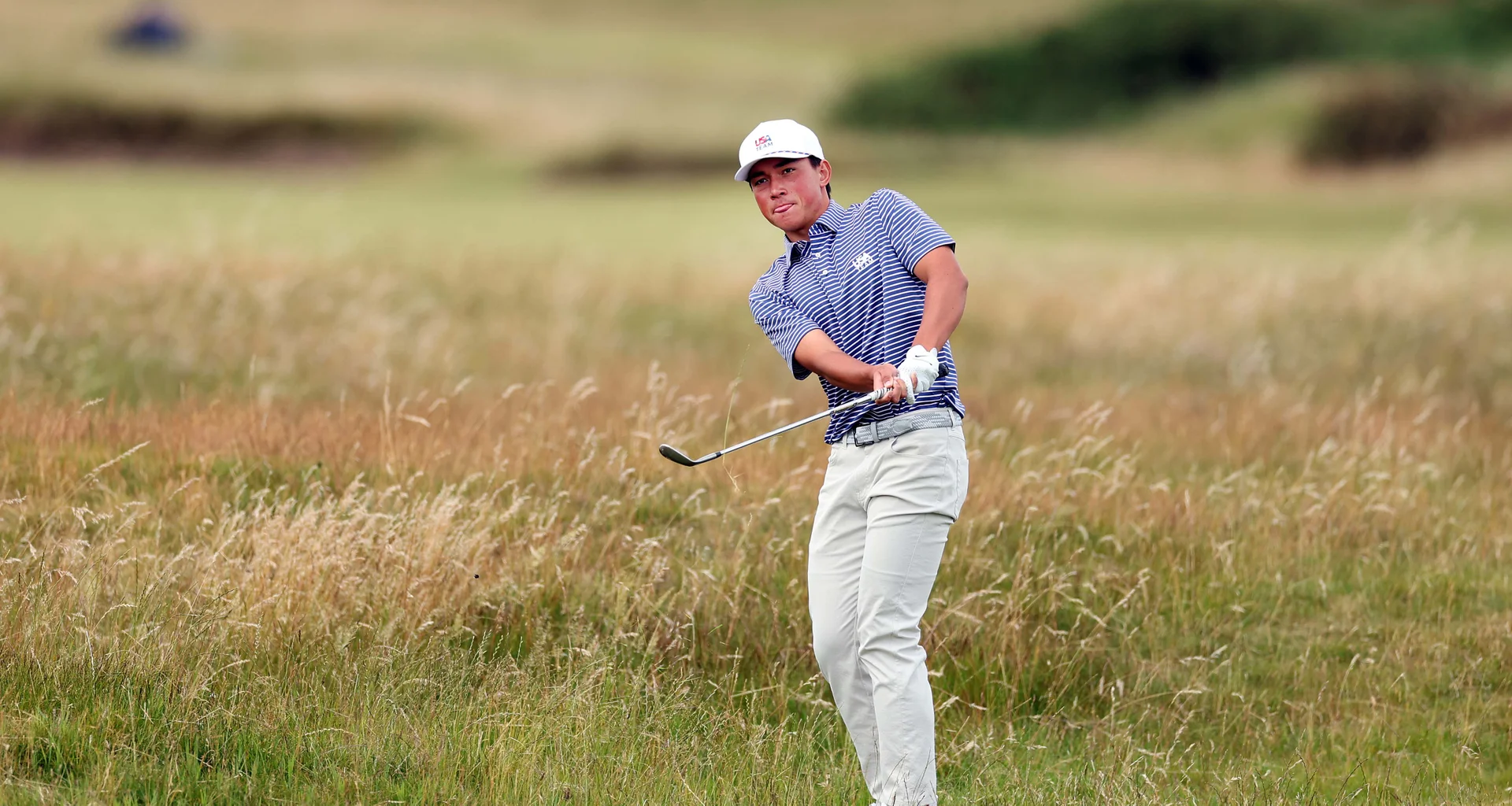 Kihei Akina in action during The 131st Amateur Championship at Royal Liverpool.