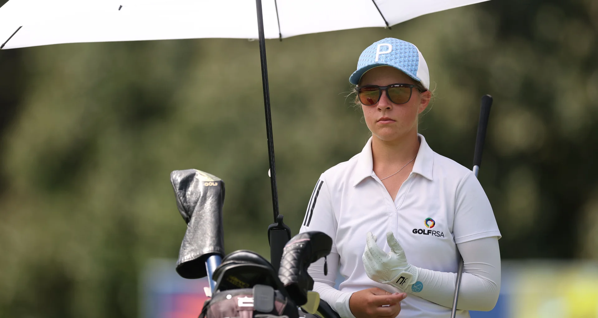 Lisa Coetzer of South Africa tees off during Day One of The Africa Amateur Women's Invitational at Royal Johannesburg