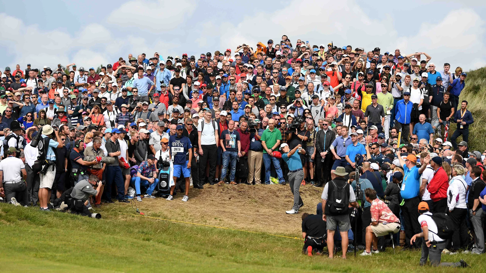 Jordan Spieth in action at The 146th Open at Royal Birkdale.