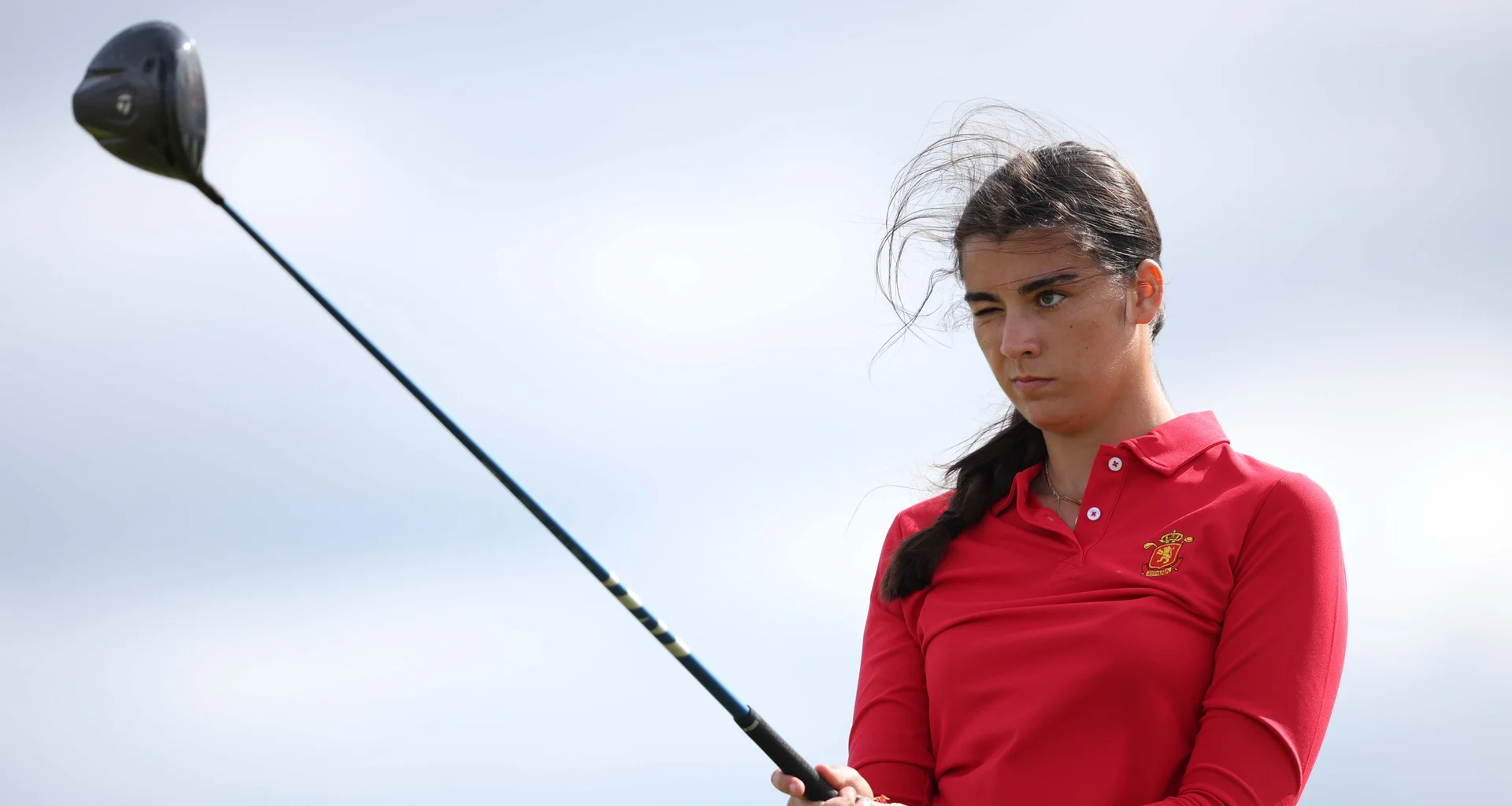 Marta Munoz in action during the final of the Girls' Amateur Championship.