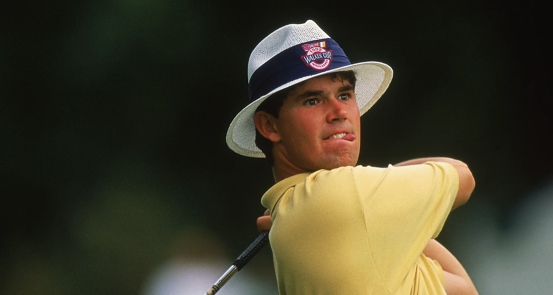 Padraig Harrington in action at The Walker Cup in 1993.