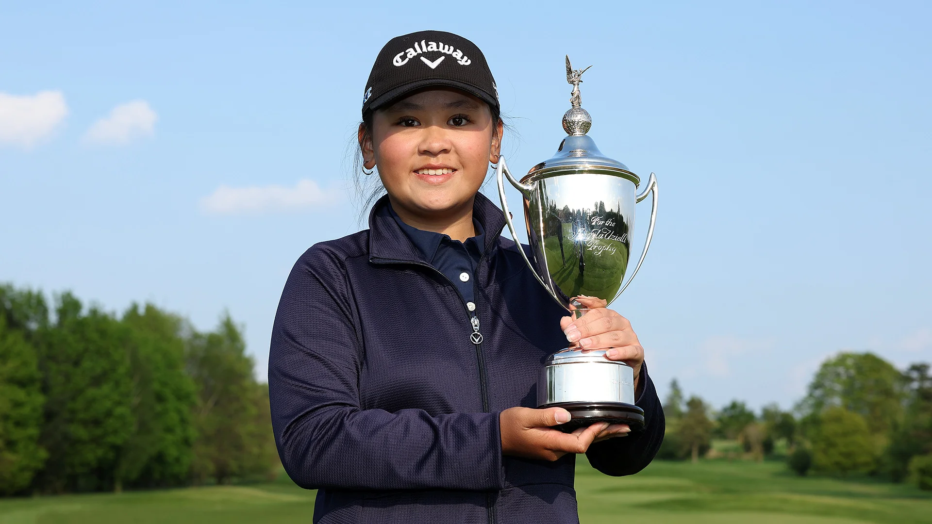 Sabrina Wong following her win in the Girls' U16 Amateur