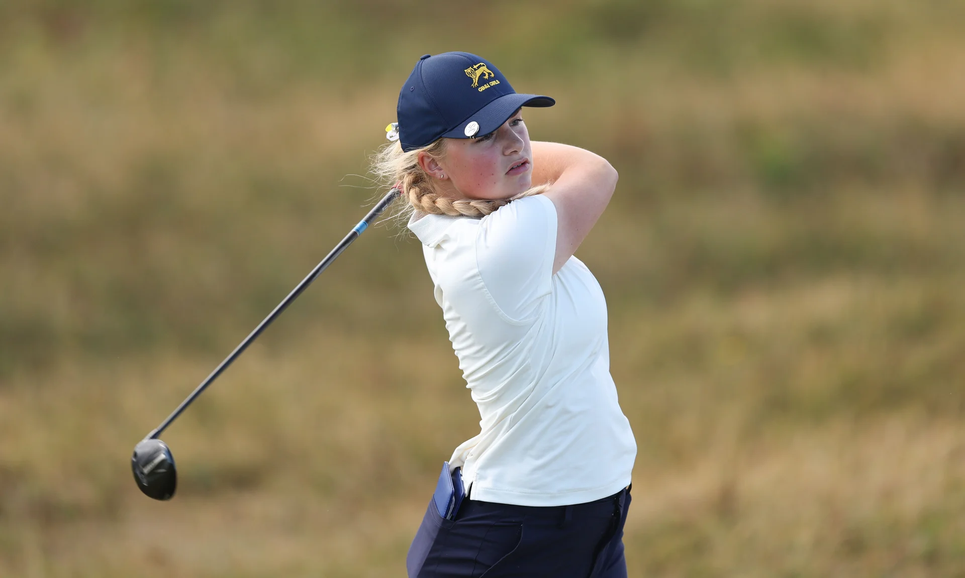 Carly McDonald of team Great Britain and Ireland during The Junior Vagliano Trophy.