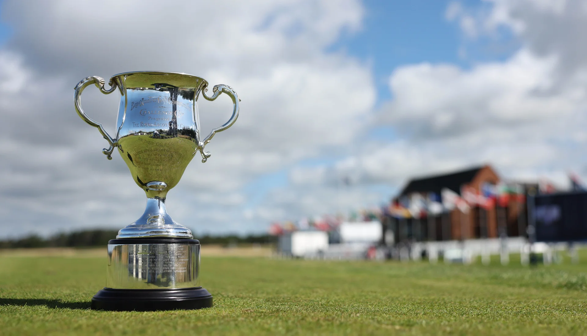 A view of the trophy during day one of The R&A Boys' Amateur Championship at Gailes Links Golf Course.