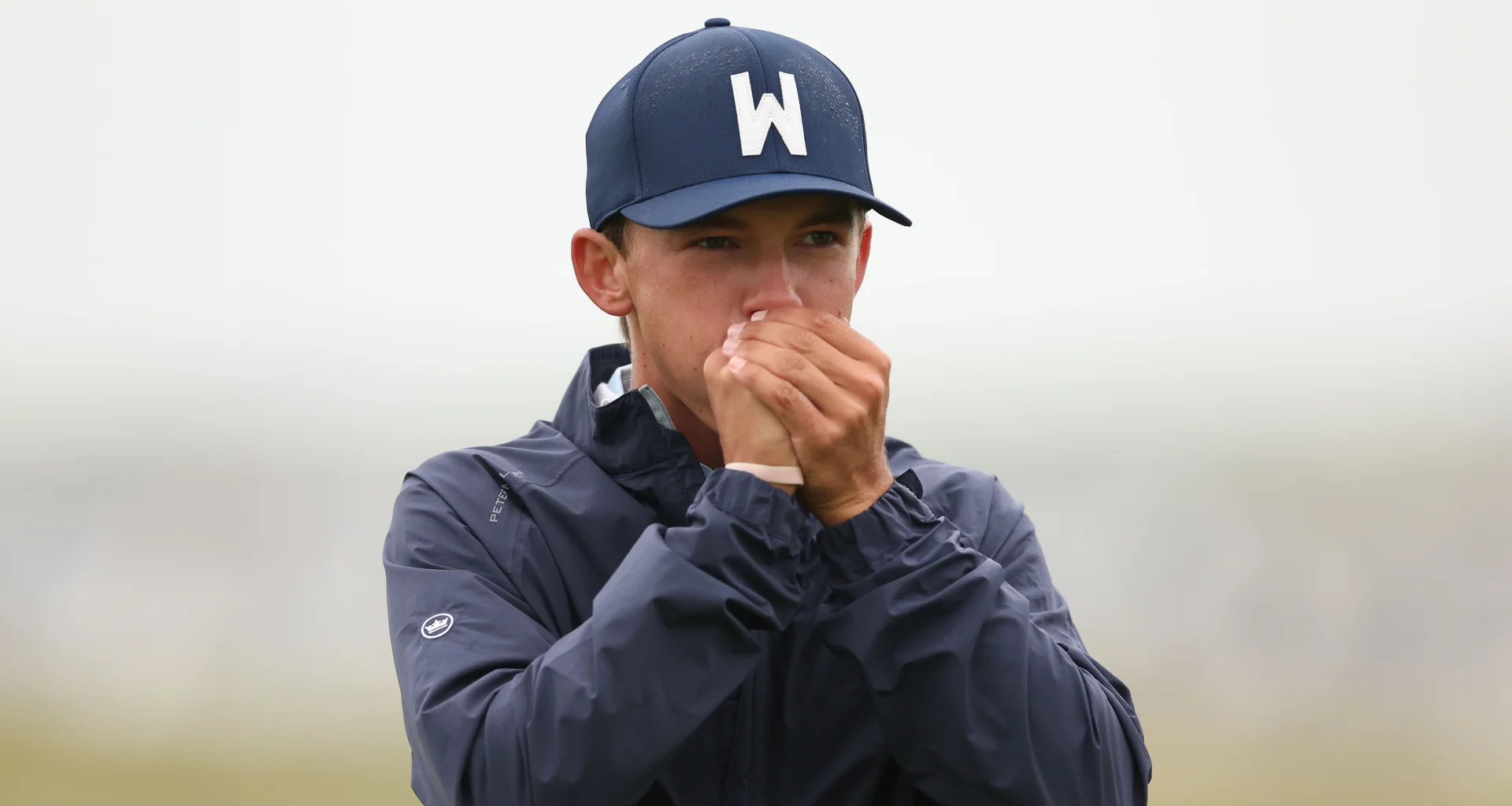 Miles Russell during practice for the 2026 Walker Cup at Lahinch.