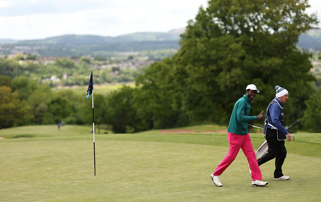 Issa Nlareb A Amang of Cameroon during Day Two of The G4D Open at Celtic Manor Resort.