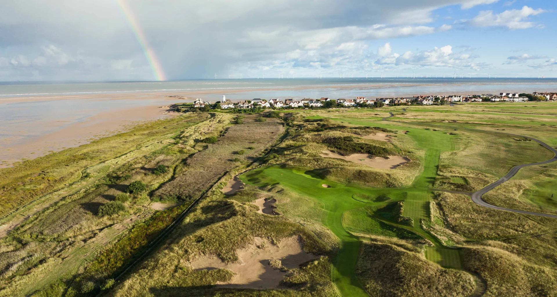 An aerial shot of Royal Liverpool Golf Club, one of the venues for The Amateur Championship.