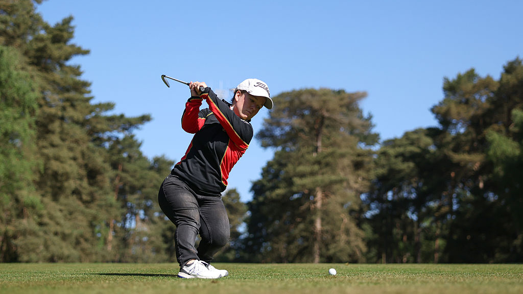 Jennifer Sraga during day two of The G4D Open at Woburn. 16 May, 2025.