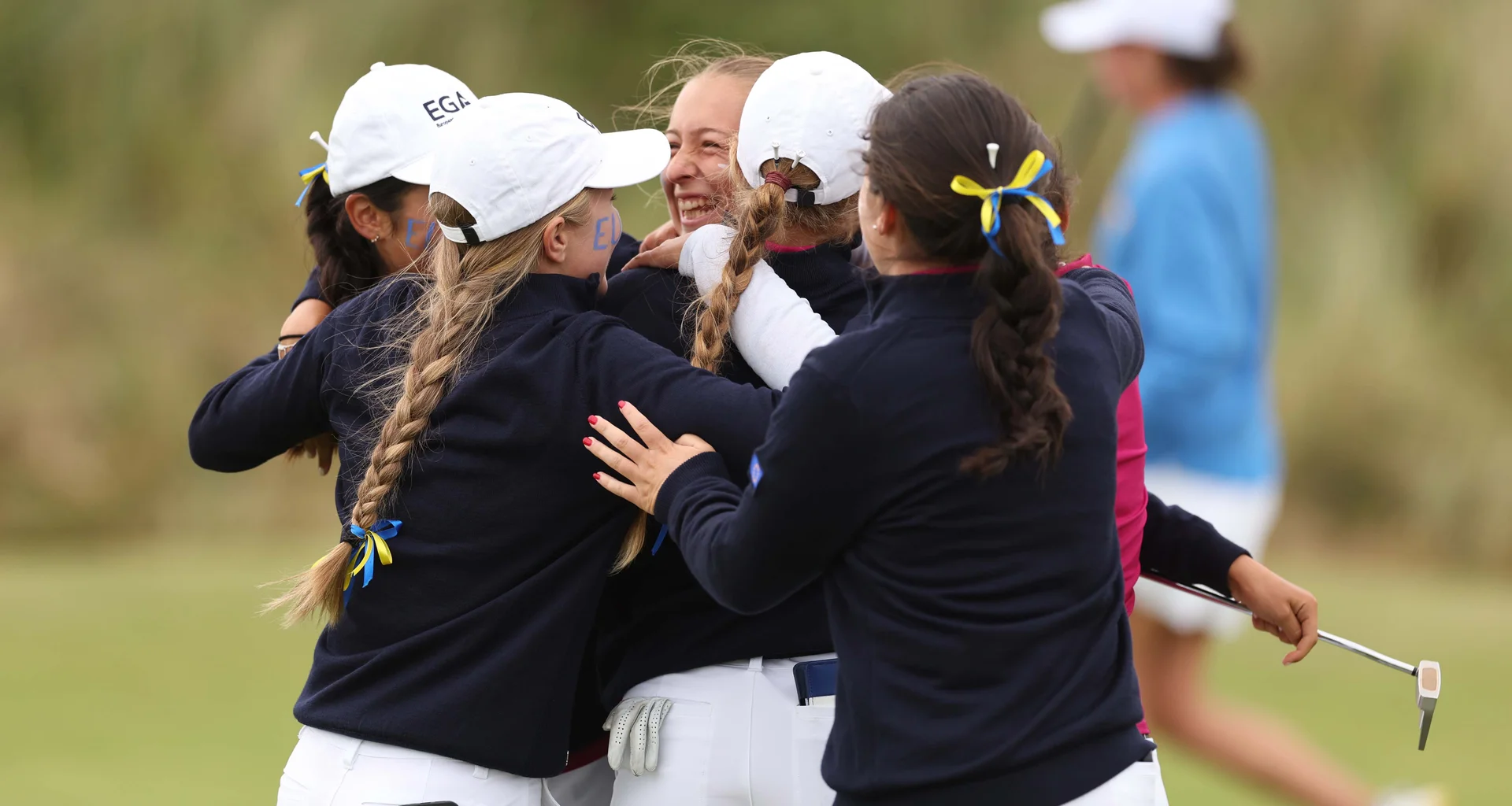 Continent of Europe players celebrate after winning the 2026 Junior Vagliano Trophy.