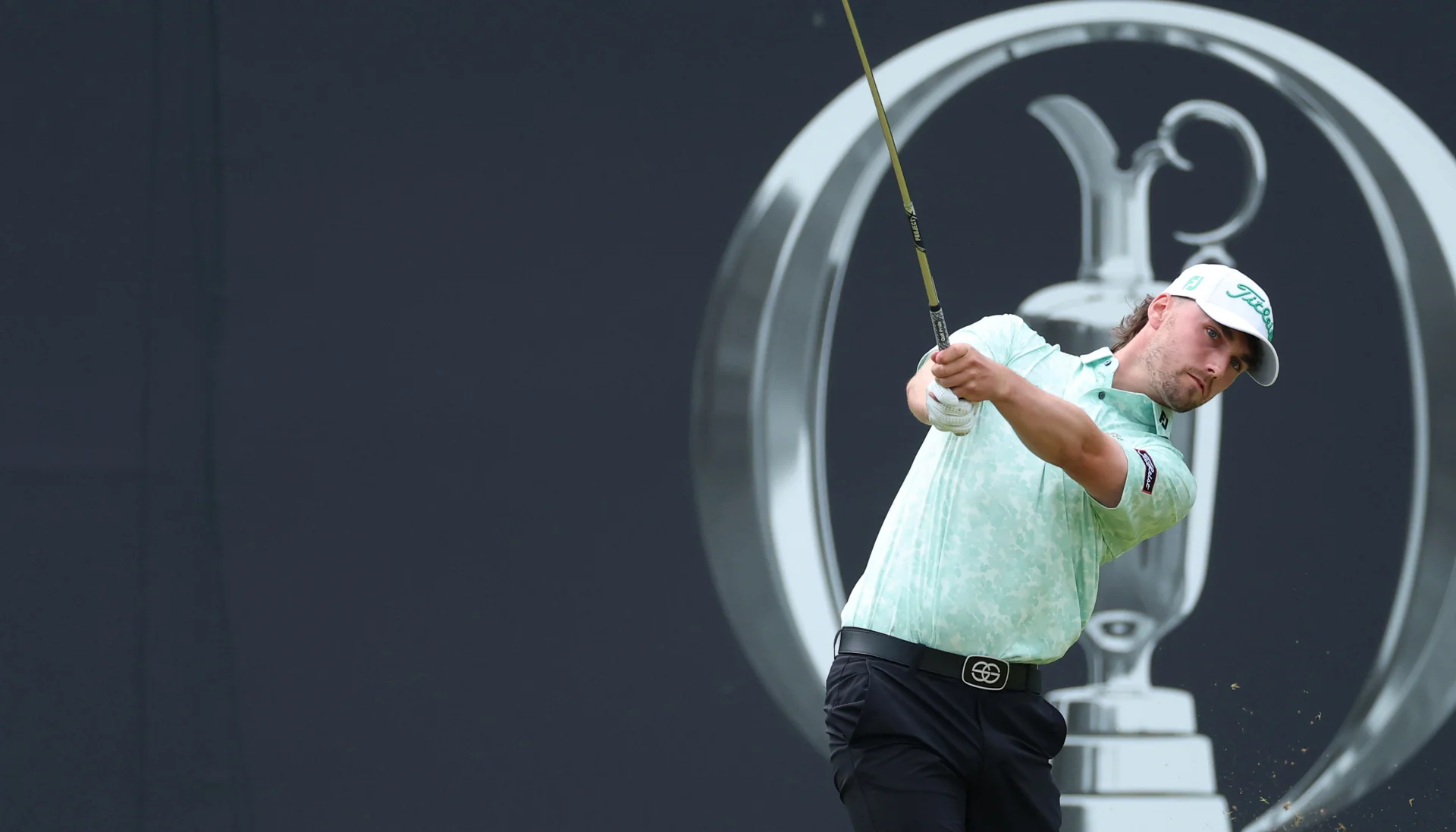 Golfer Cameron Adam in action at The Open.