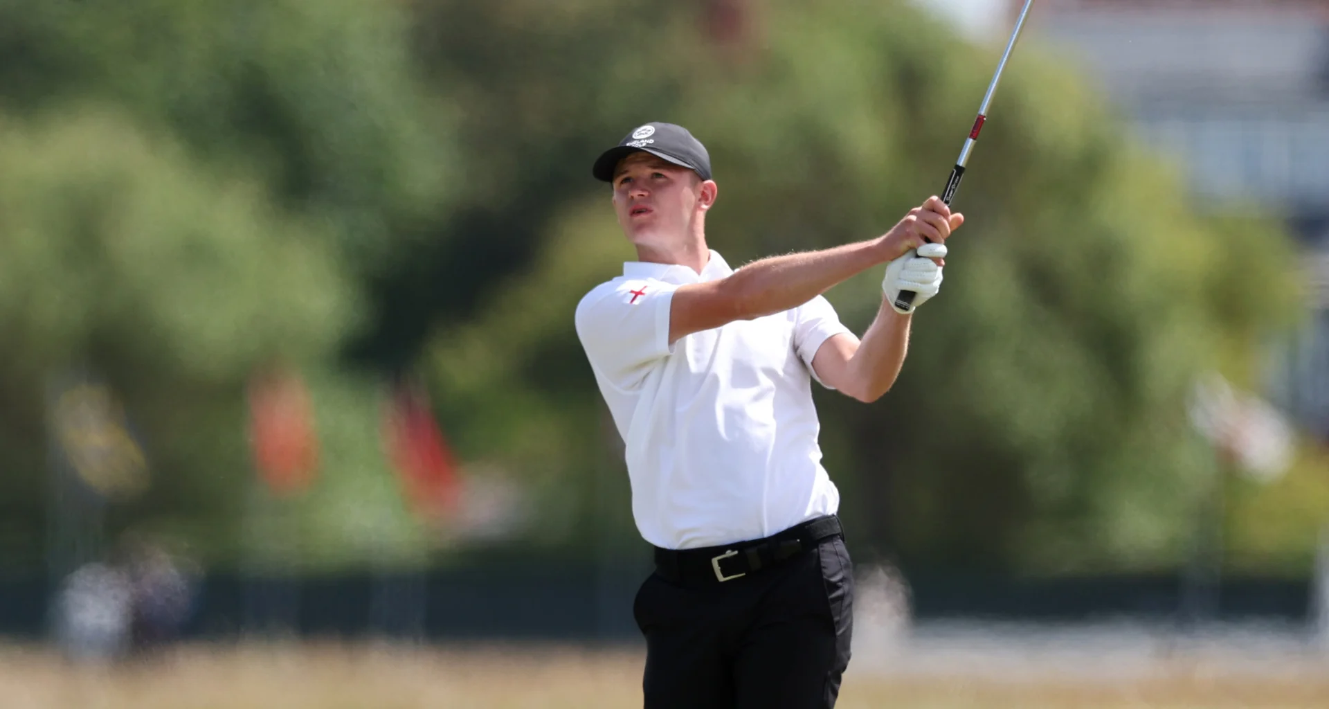 Ben Bolton in action during the second round of stroke play at the 2026 Amateur Championship.