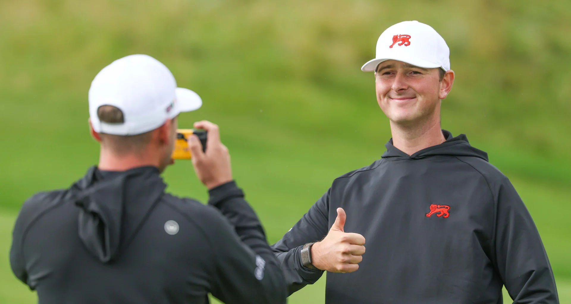 Sam Easterbrook during practice for the 2026 Walker Cup at Lahinch.