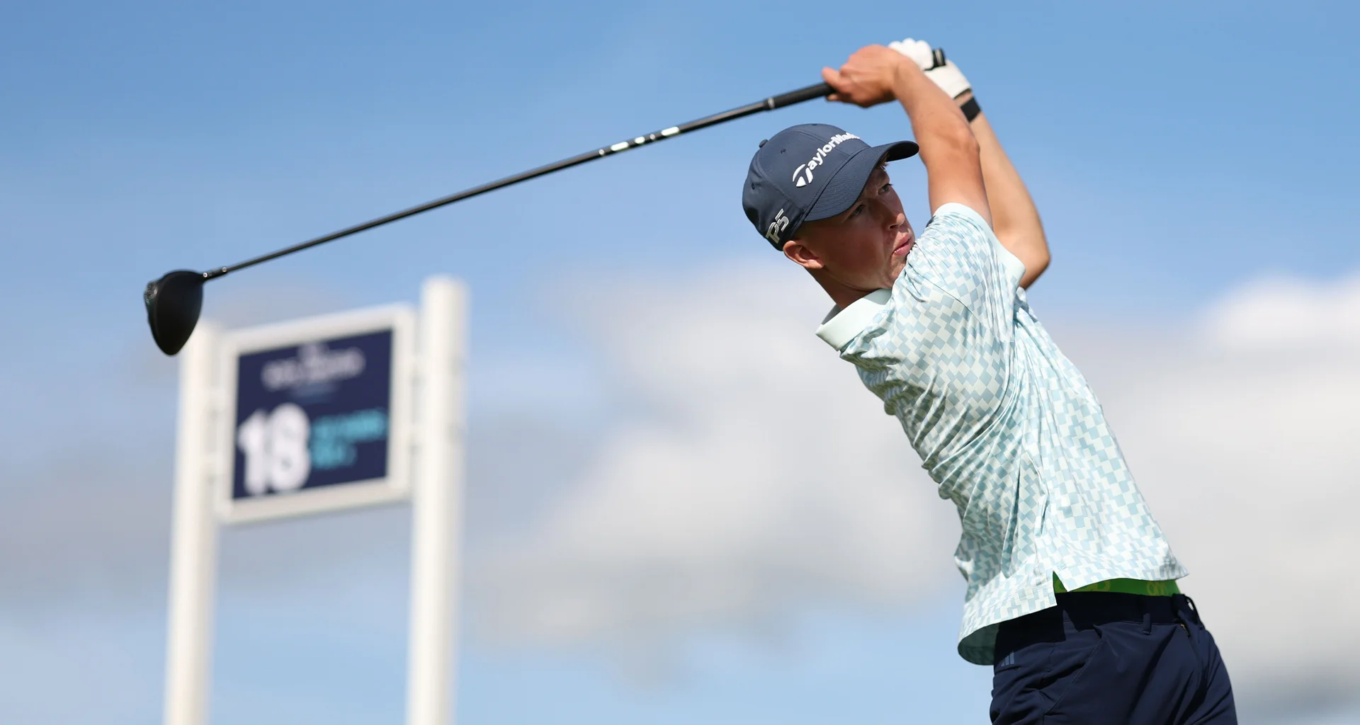 Alfie Turner of England during day one of The R&A Boys' Amateur Championship at Gailes Links Golf Course.