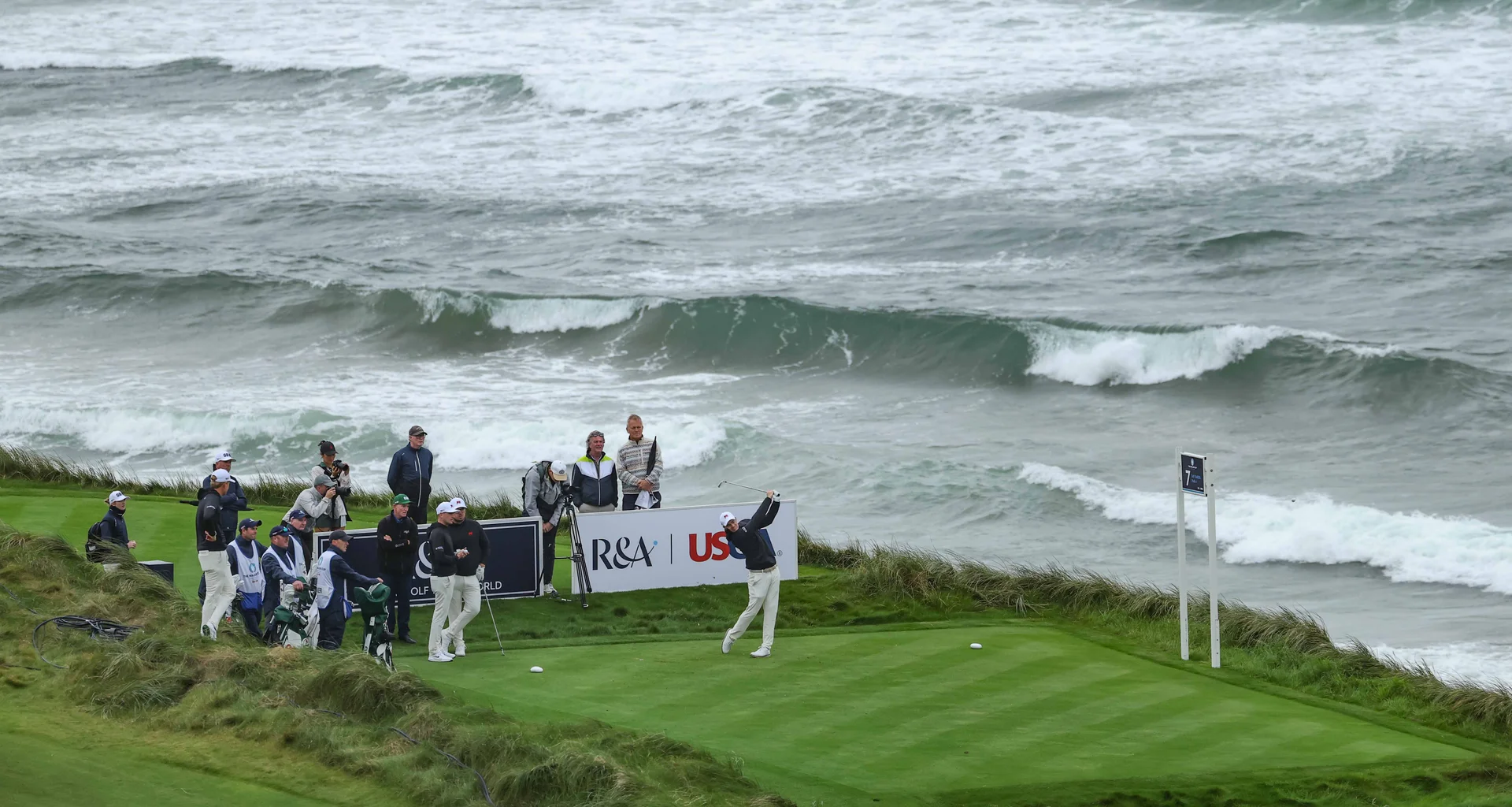 Players practice at Lahinch ahead of the 2026 Walker Cup.