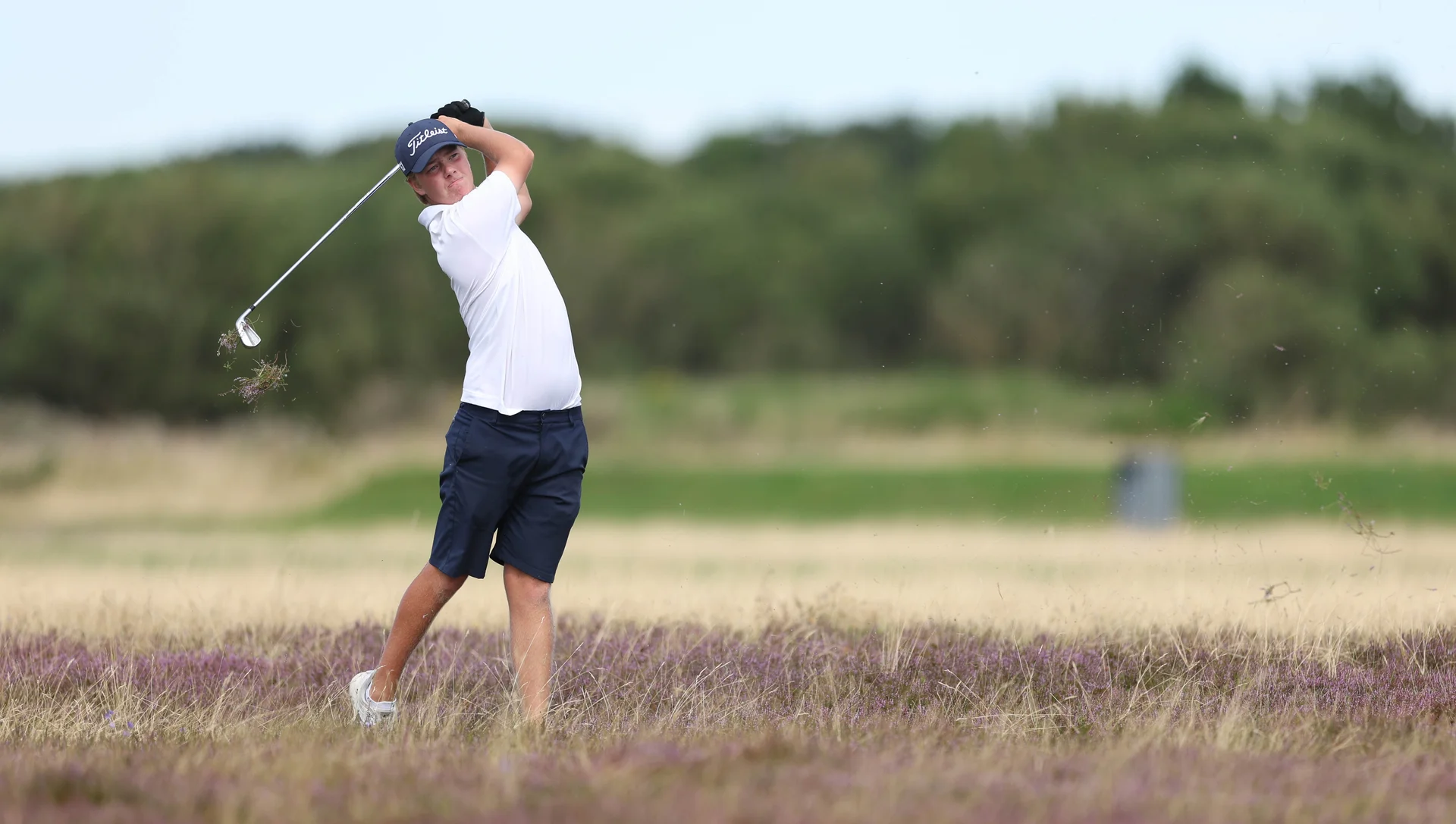 Alexander Månsson of Sweden during day two of The R&A Boys' Amateur Championship at Gailes Links Golf Course.
