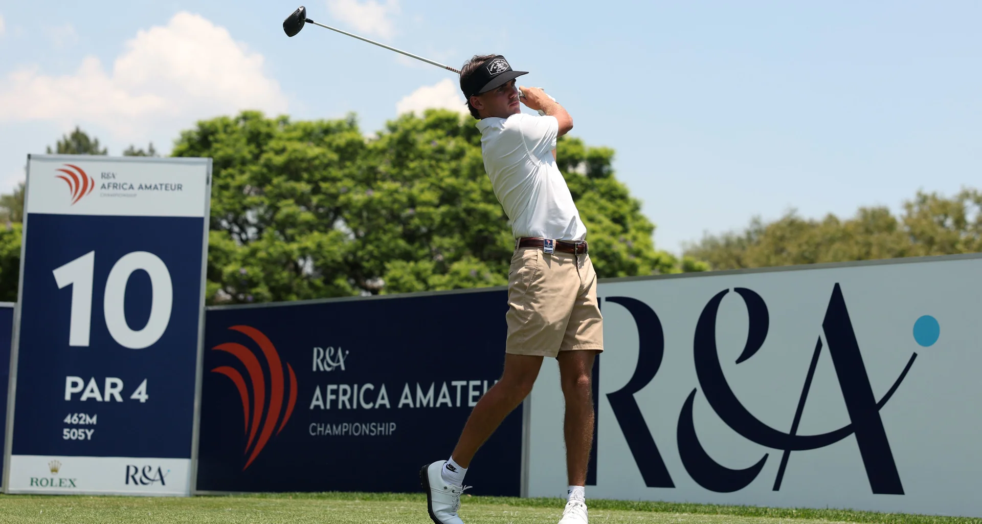 Jack Buchanan in action during day three of the Africa Amateur Championship at Royal Johannesburg.