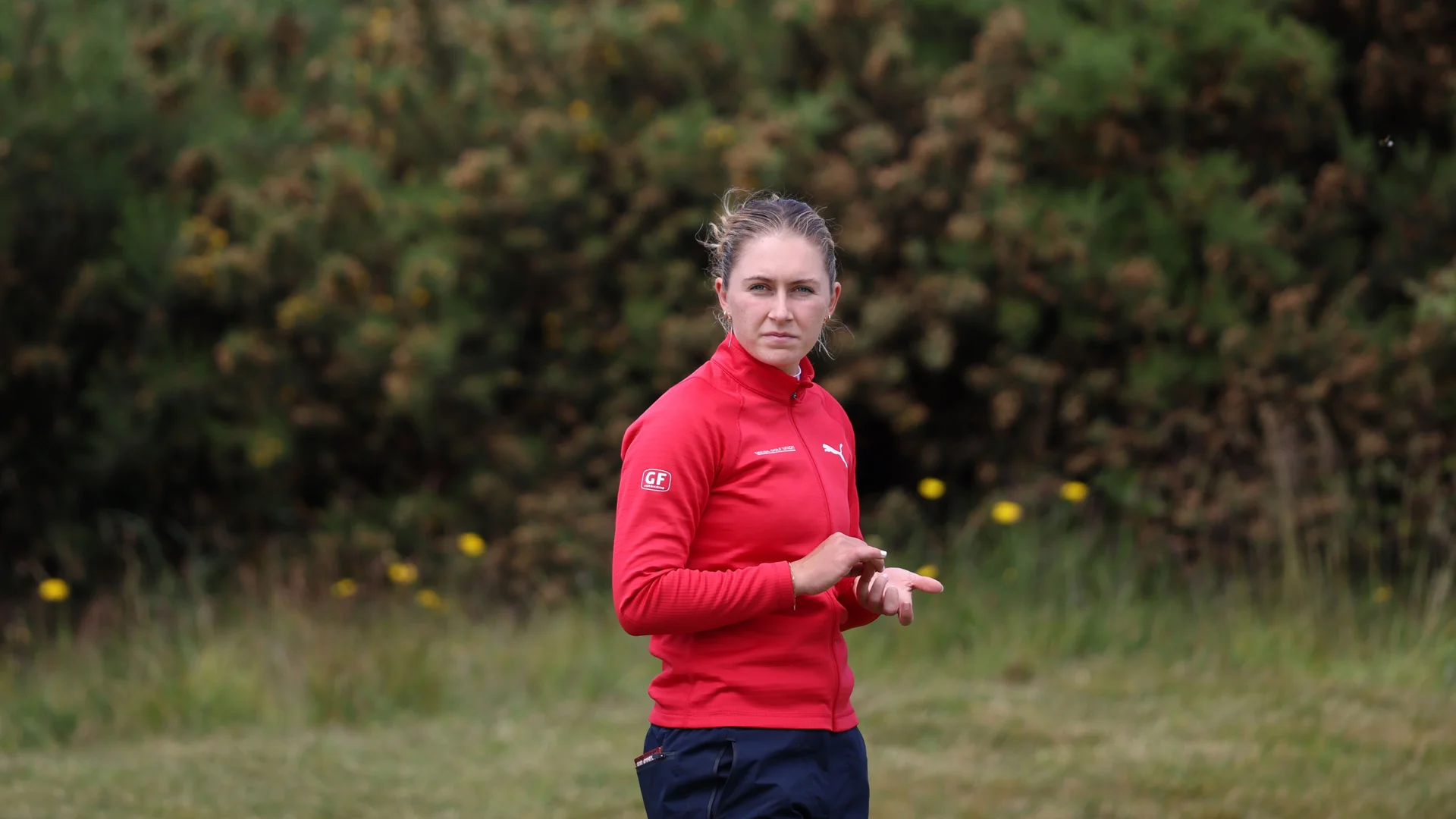 Marie Eline Madsen during day one of The Women's Amateur Championship in Nairn.
